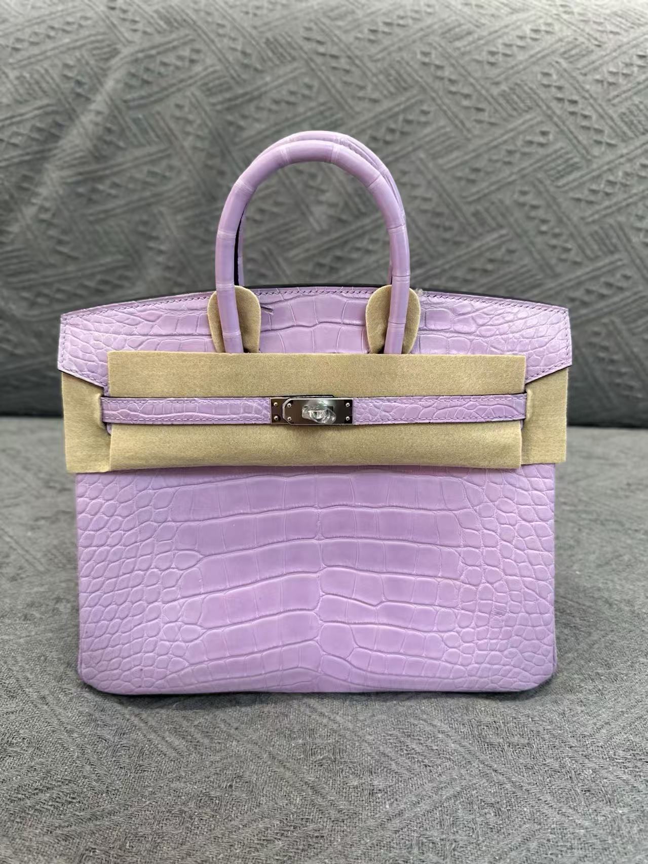 Crocodile skin dream purple Birkin 25-30cm
