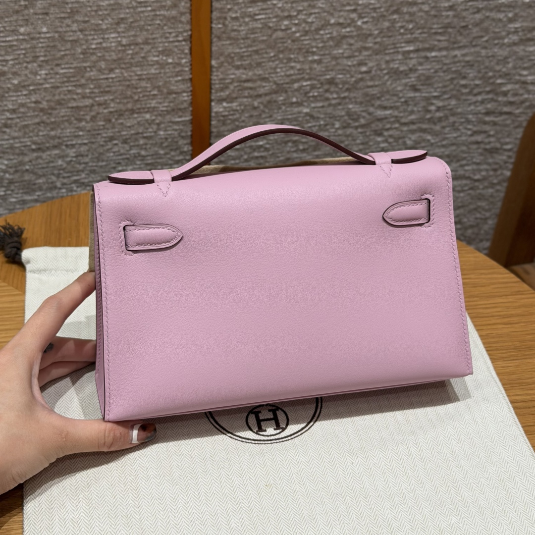 Hermes Kelly #09 Mauve pale  22cm Swift