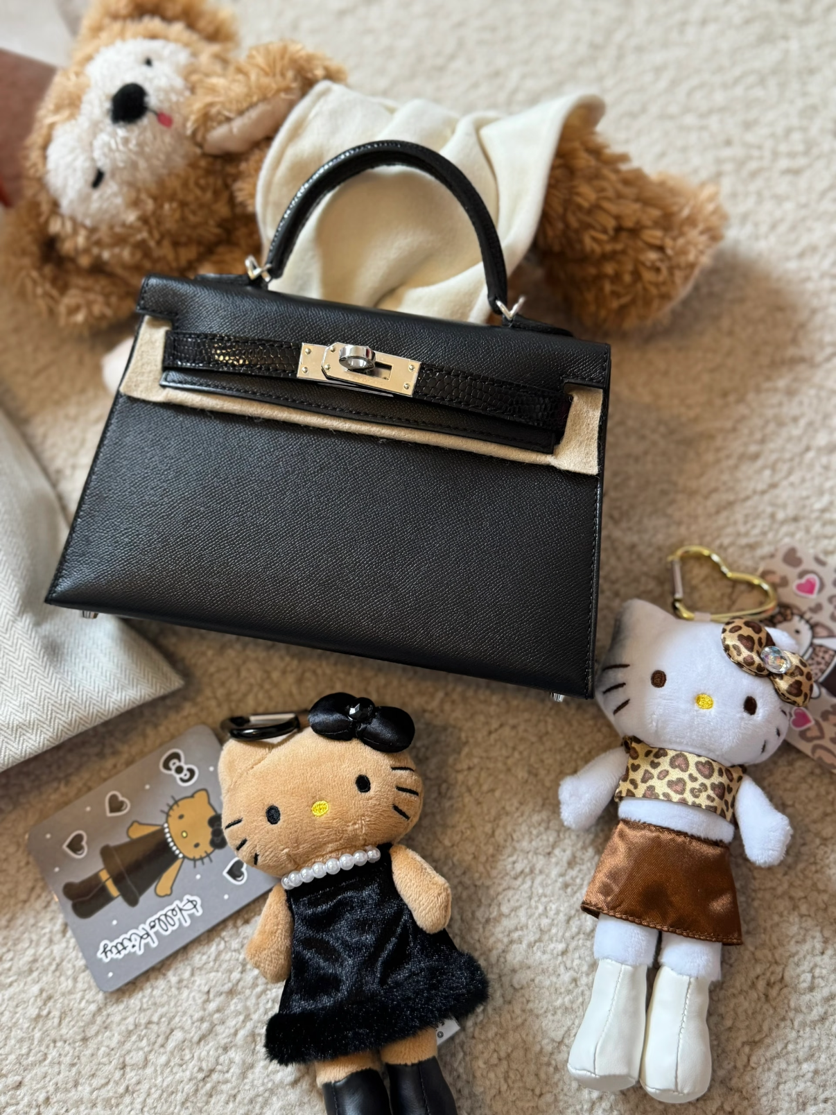 Hermes  Mini Kelly Touch #89 Nolr Lizard Skin Epsom