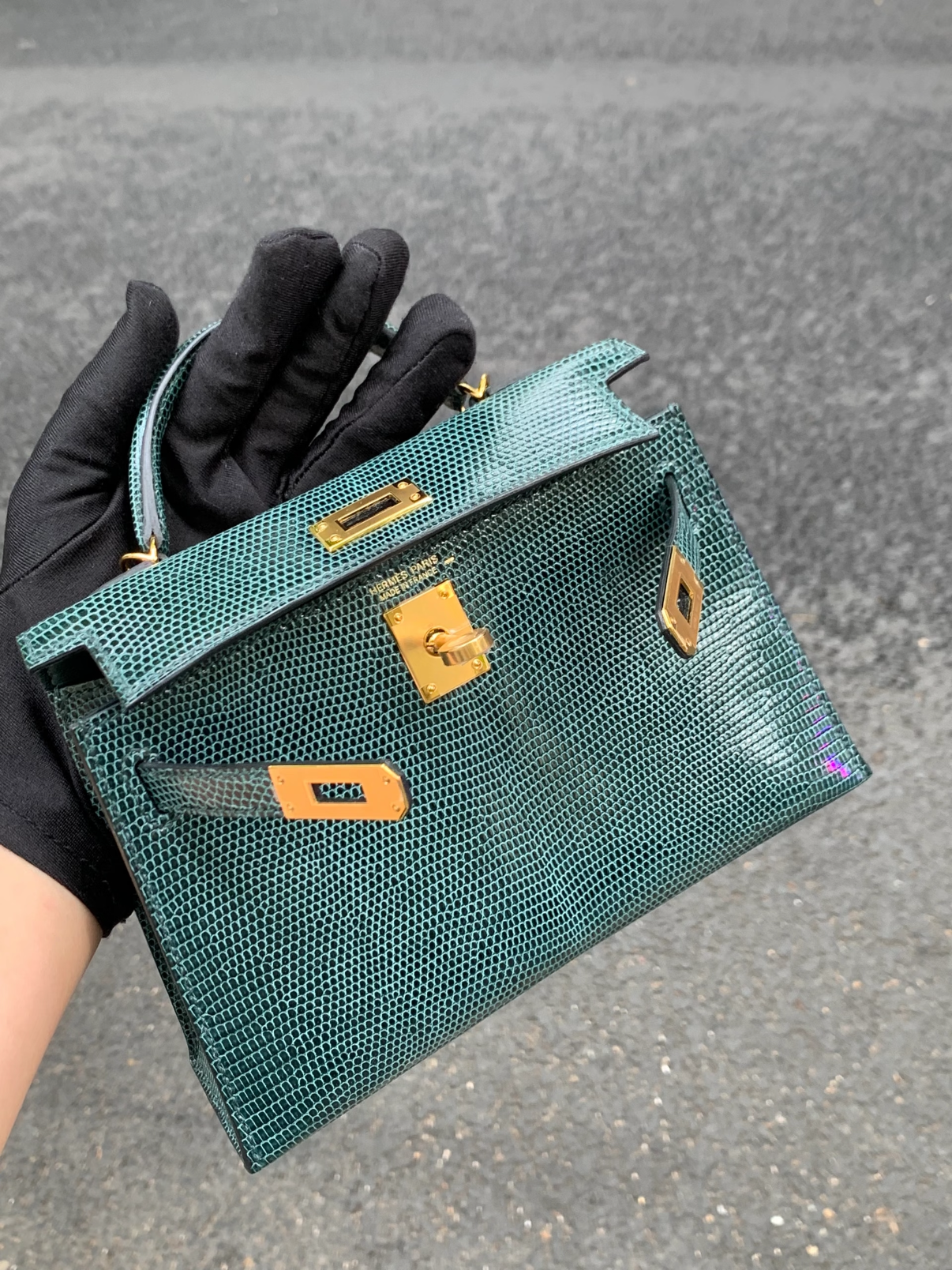 Lizard skin mini kelly #6O Vert Cypress