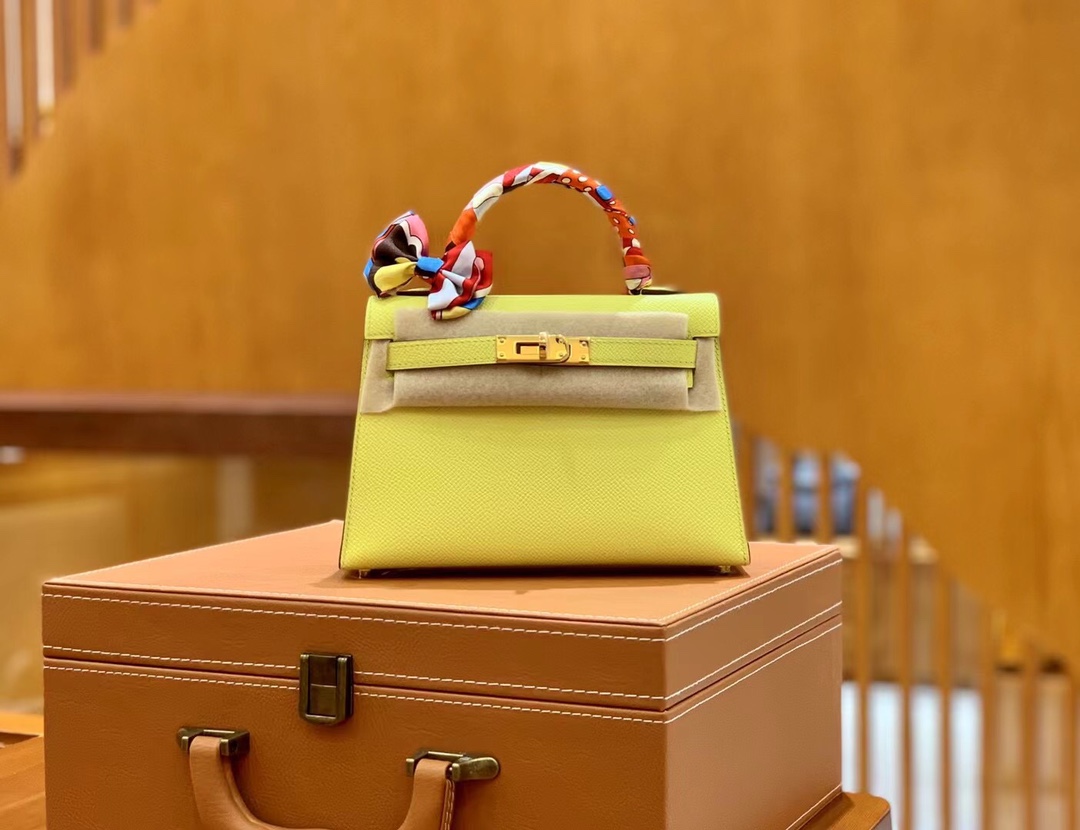Hermes Mini Kelly #OY Linmoncello Epsom