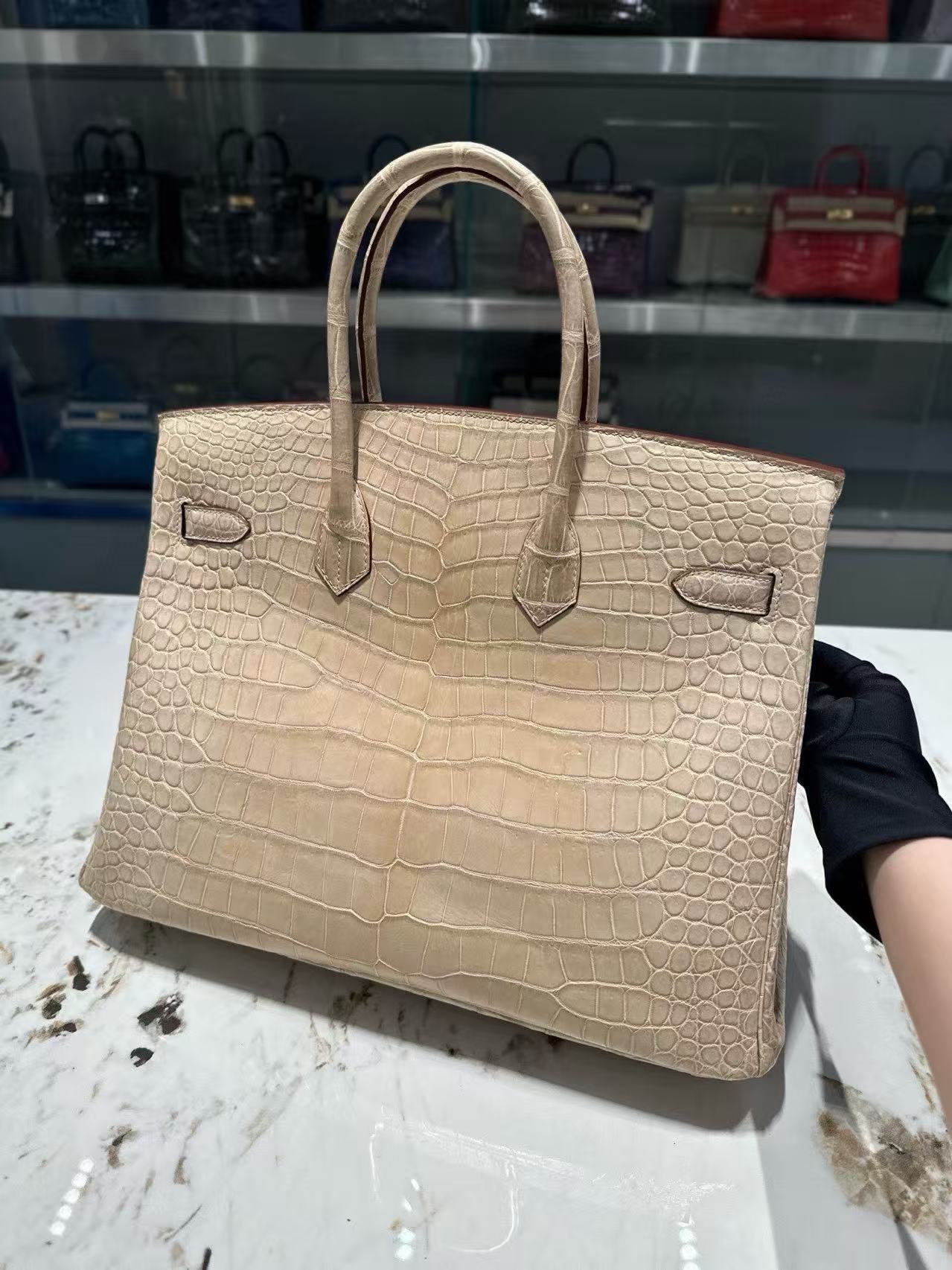 Crocodile skin #0M Chai Birkin 25-30cm