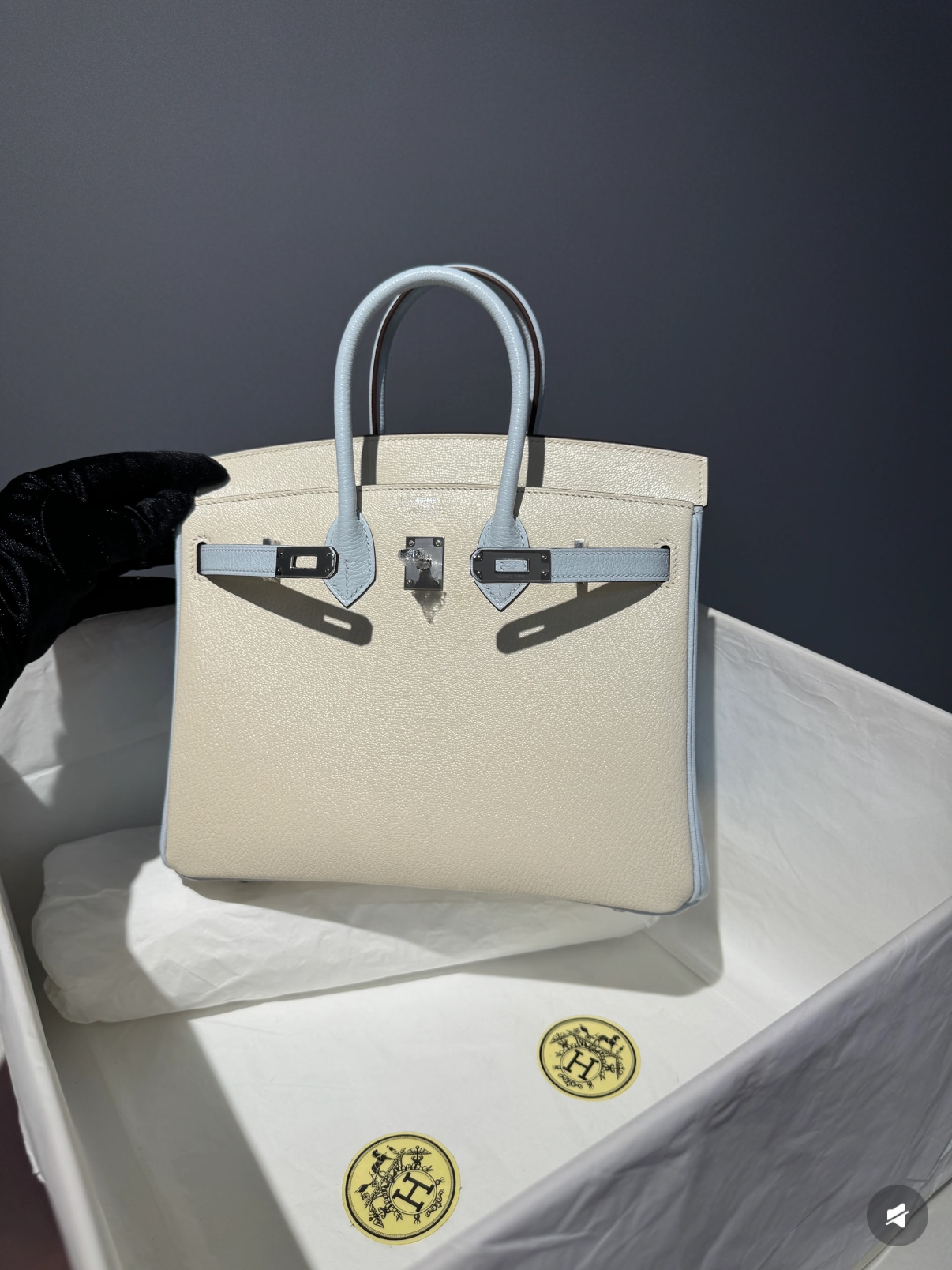 Hermes Birkin Color blocking 25-35cm Goatskin