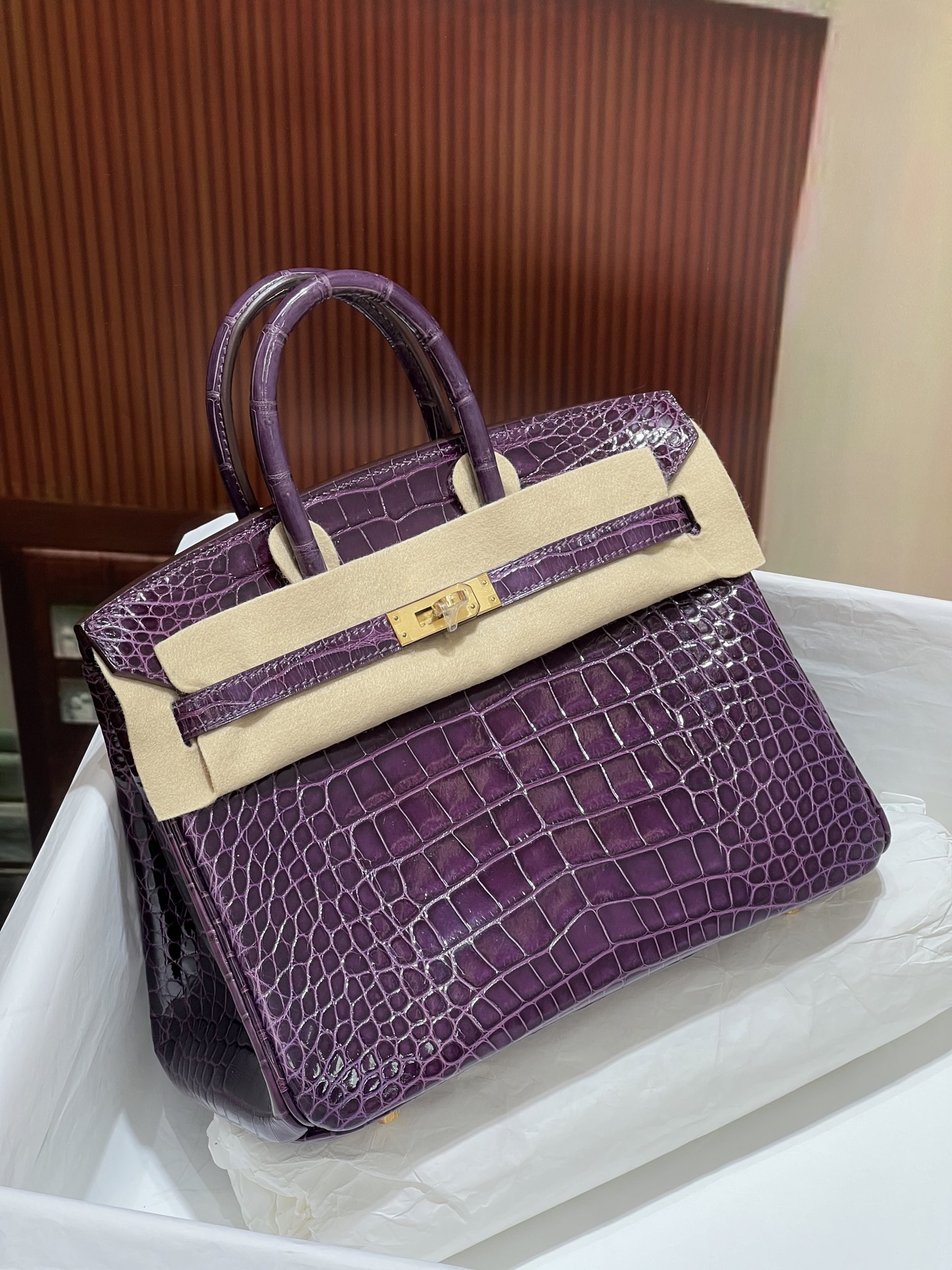 Crocodile skin #N5 Cassis Birkin 25-30cm