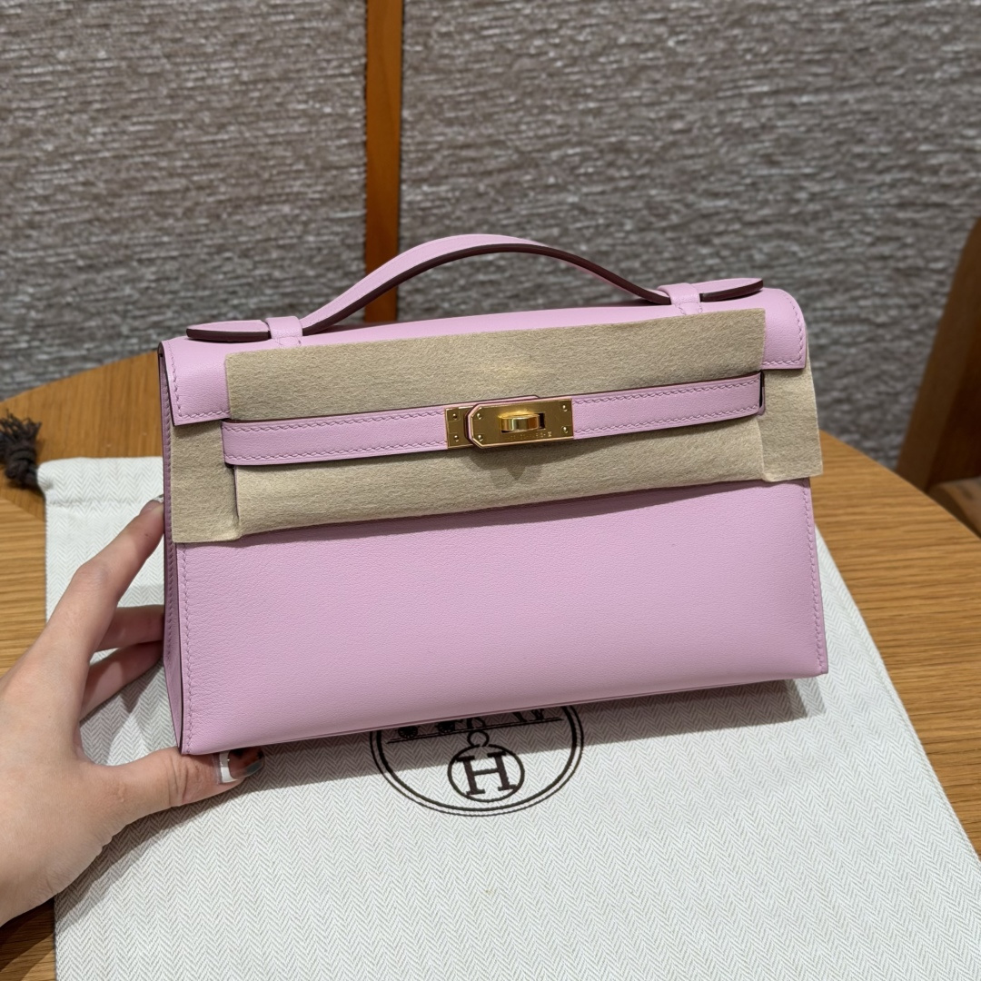 Hermes Kelly #09 Mauve pale  22cm Swift