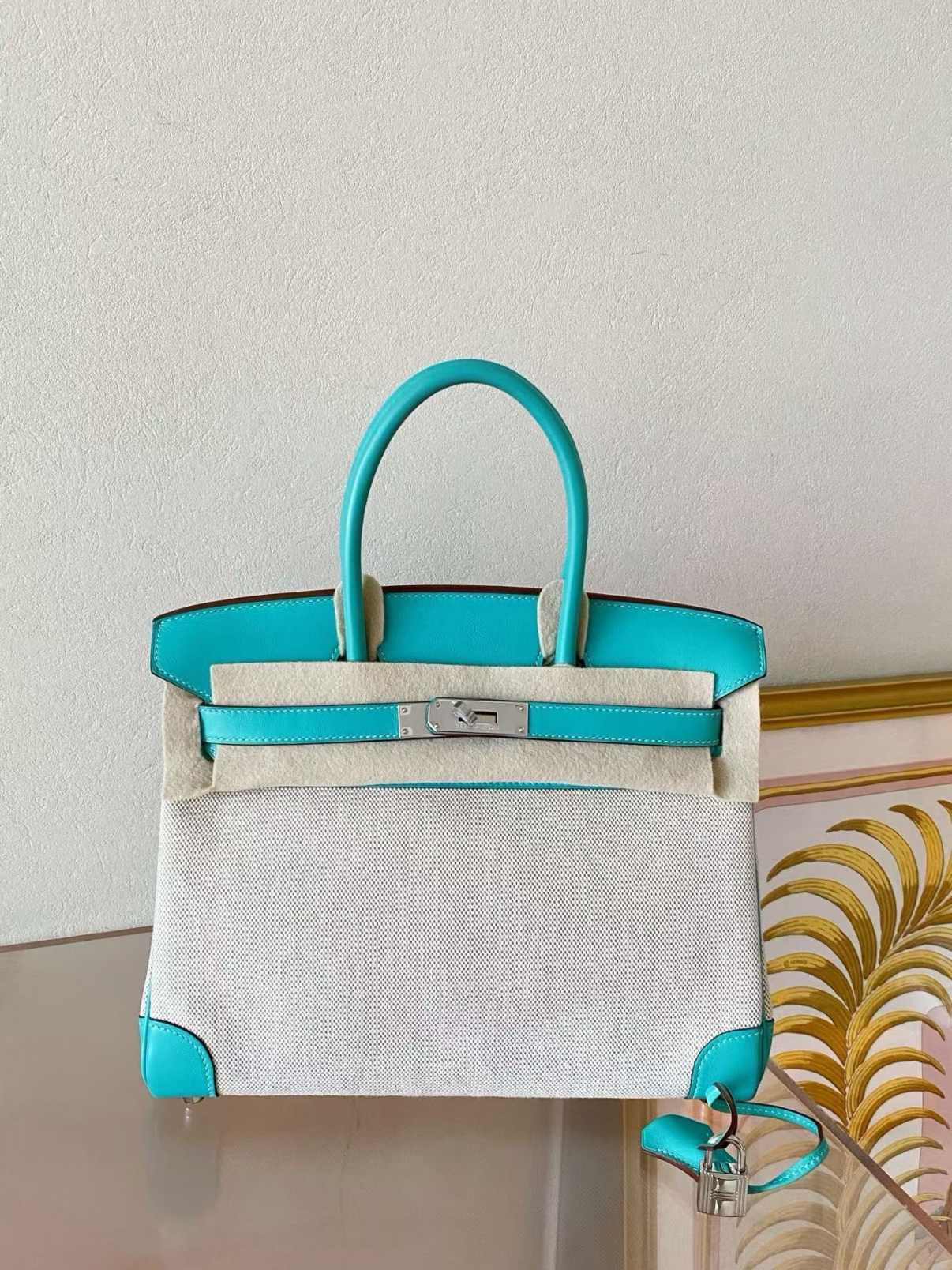 Hermes Canvas with Barenia leather  30cm