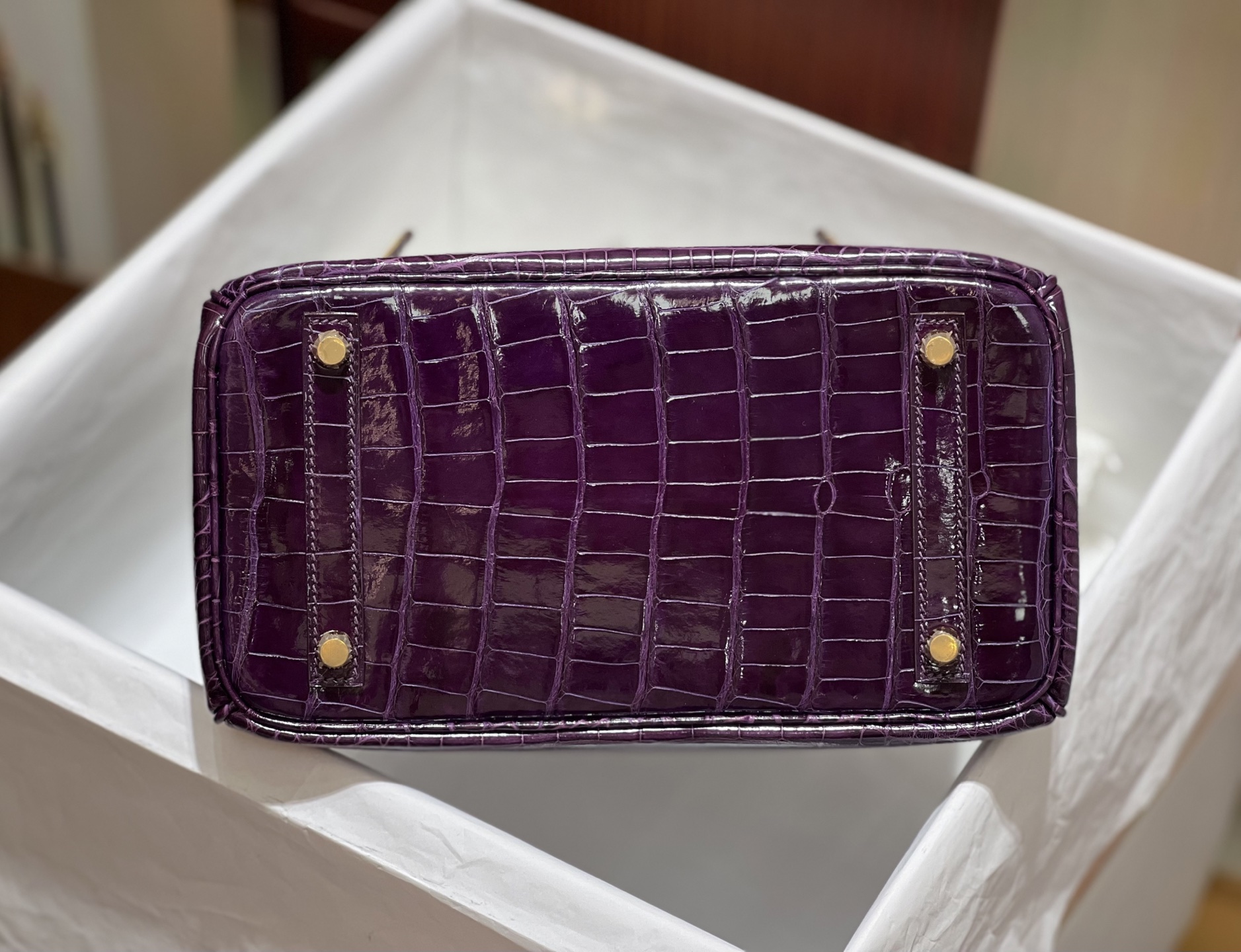 Crocodile skin #N5 Cassis Birkin 25-30cm