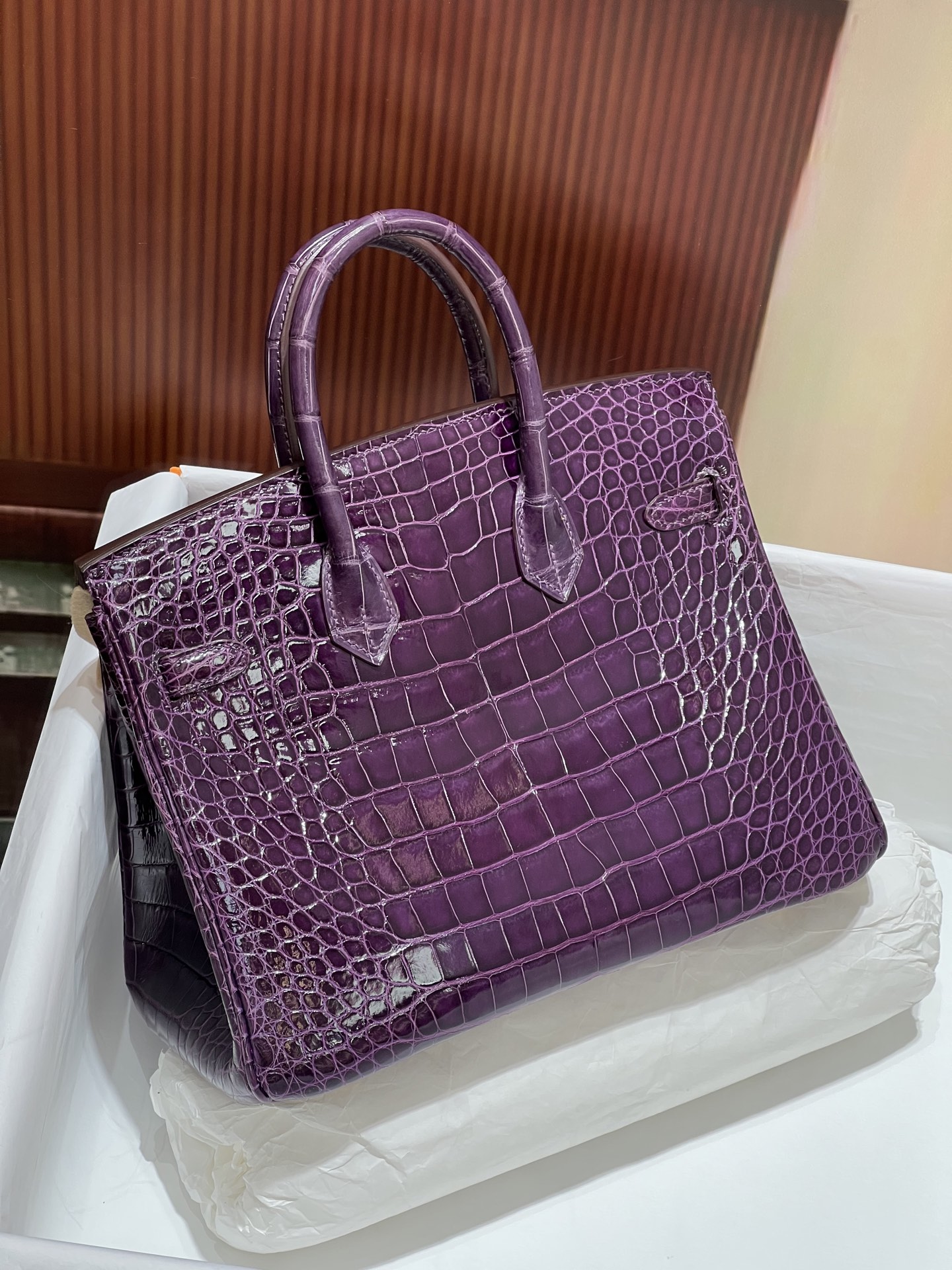 Crocodile skin #N5 Cassis Birkin 25-30cm