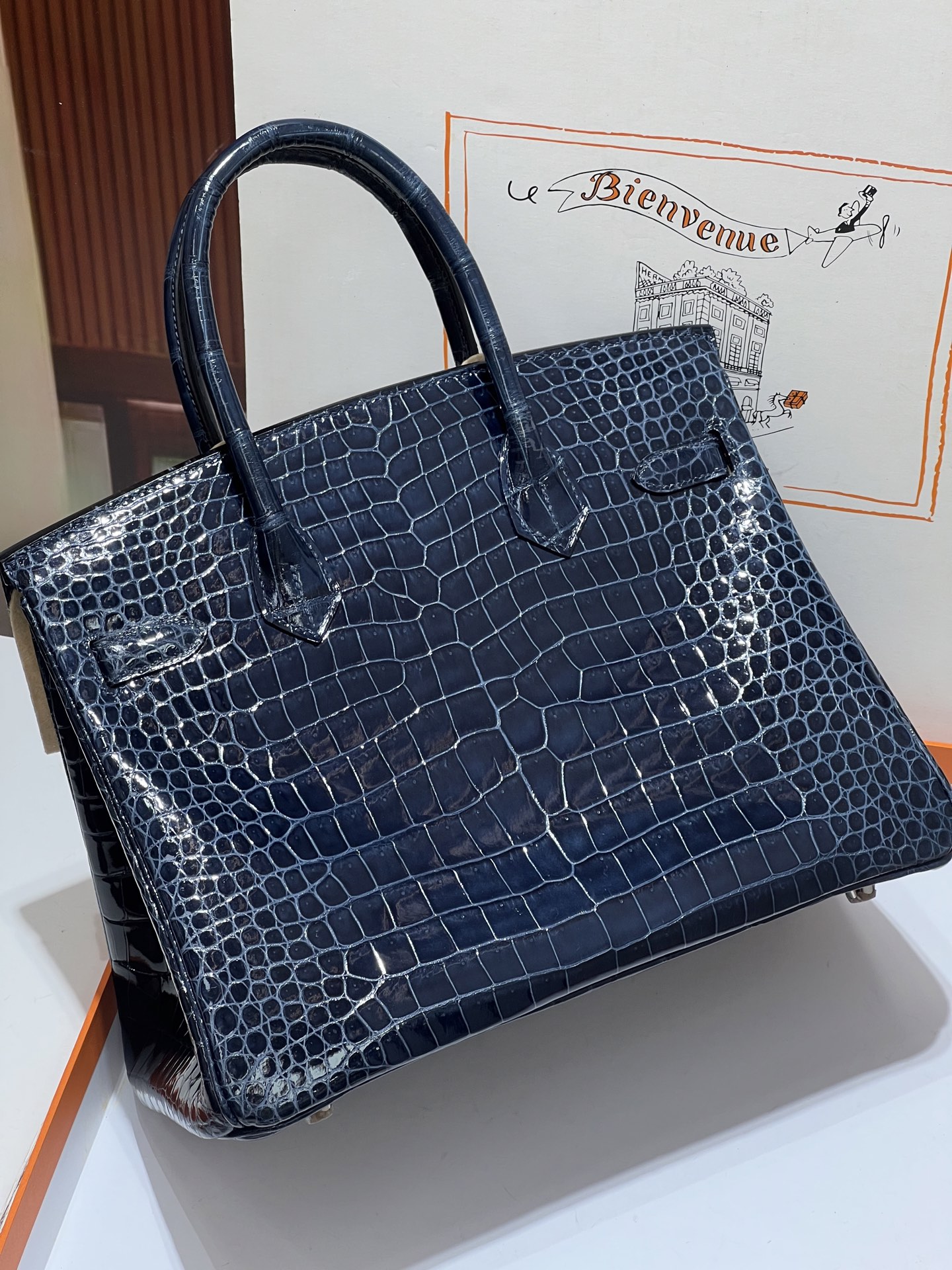 Crocodile skin #73 Blue Sapphire Birkin 25-35cm