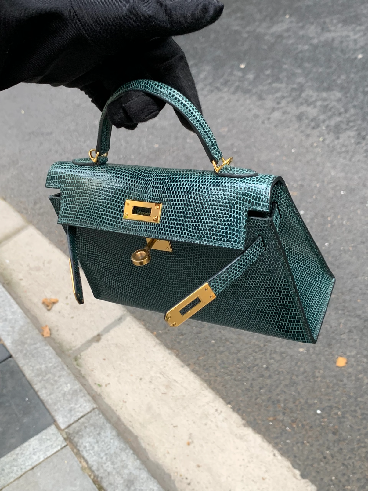 Lizard skin mini kelly #6O Vert Cypress