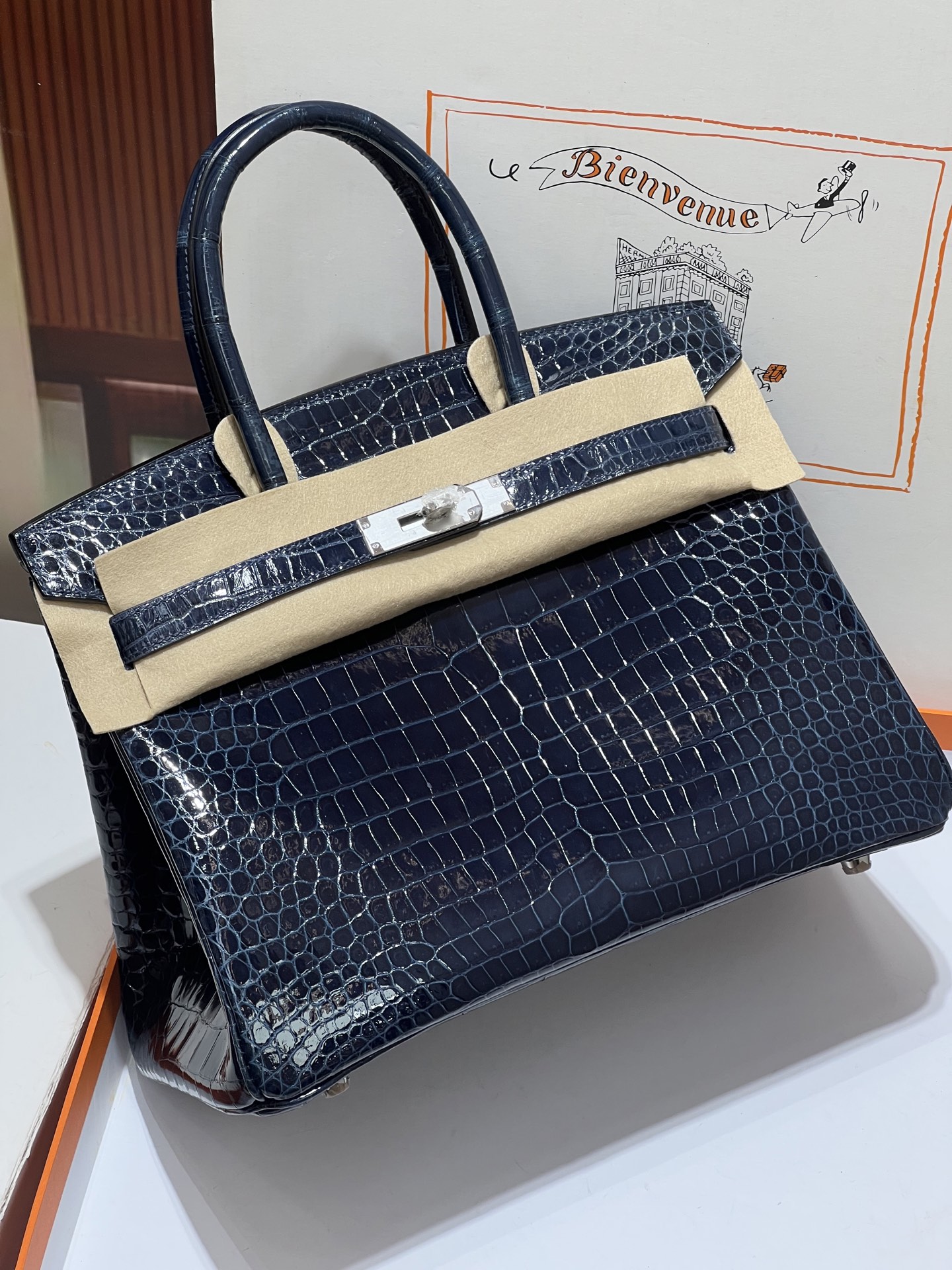 Crocodile skin #73 Blue Sapphire Birkin 25-35cm