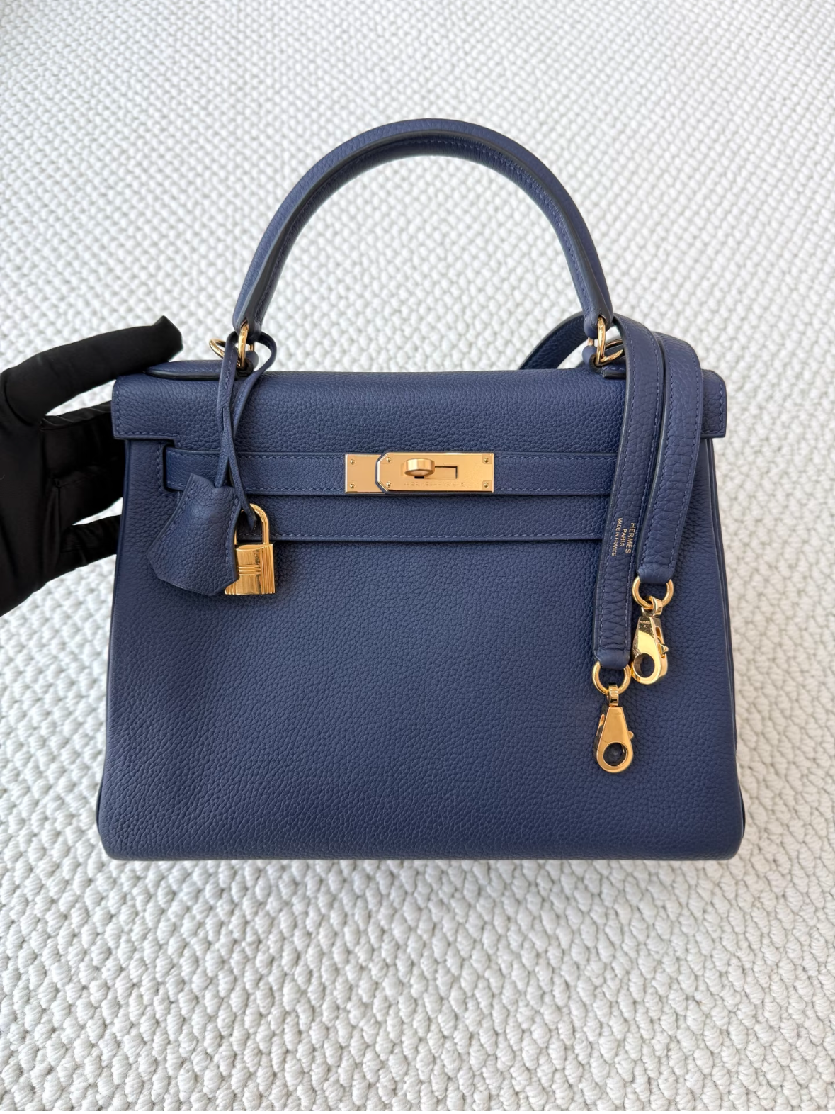 Hermes Kelly sapphire blue TOGO