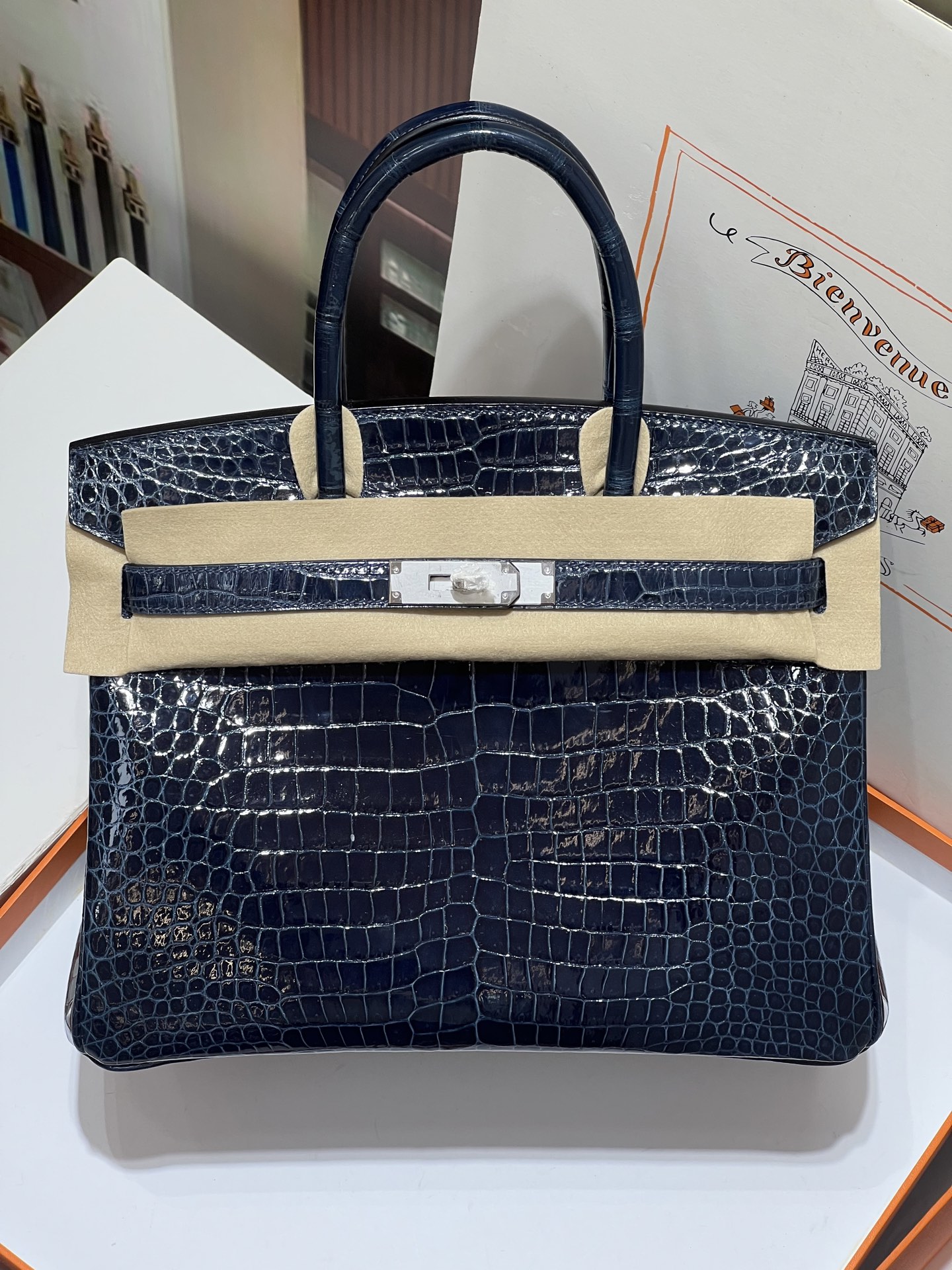 Crocodile skin #73 Blue Sapphire Birkin 25-35cm