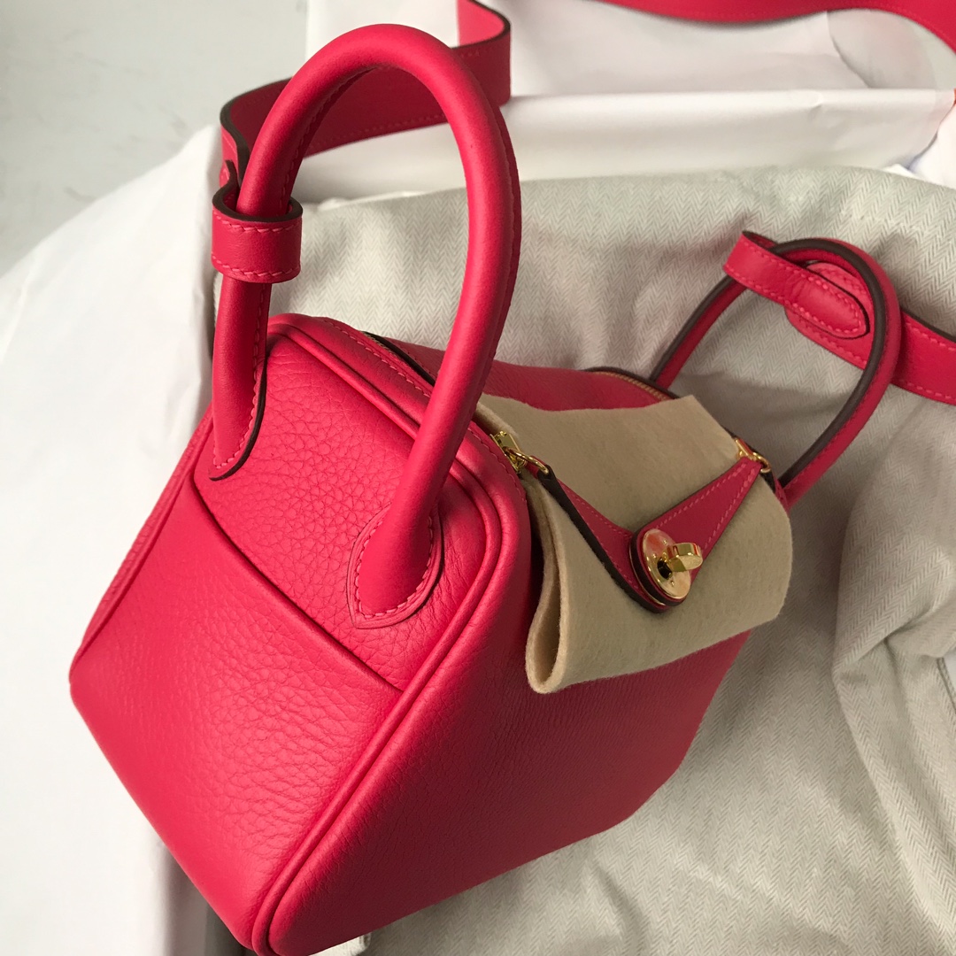 Hermes Lindy #5E Rose 19-26cm Togo