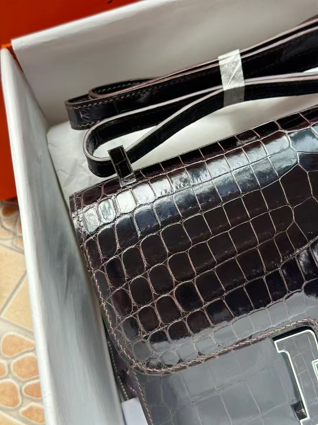 Crocodile skin Constance  19-24cm