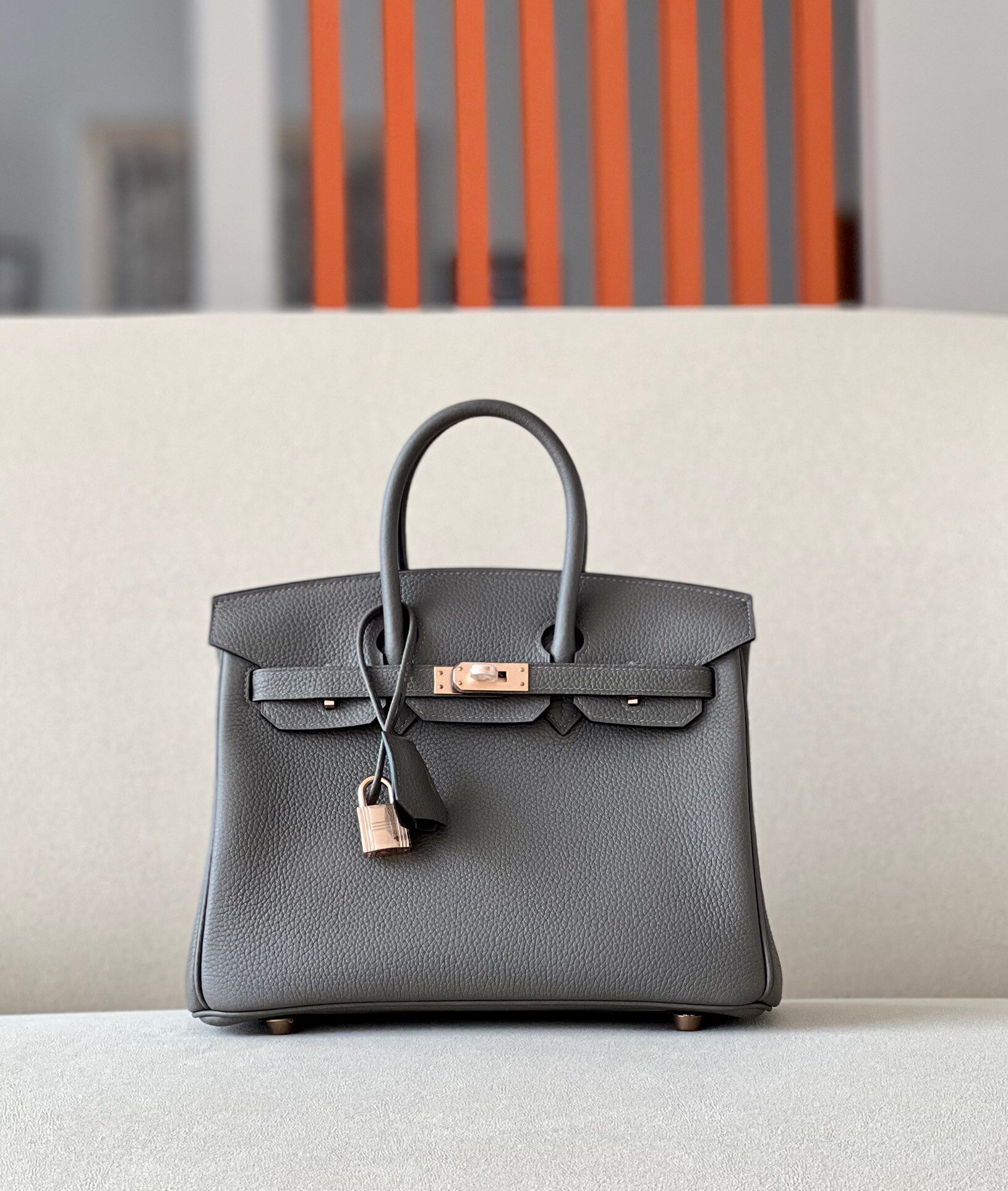 Hermes Birkin #8F Etain 25-35cm TOGO