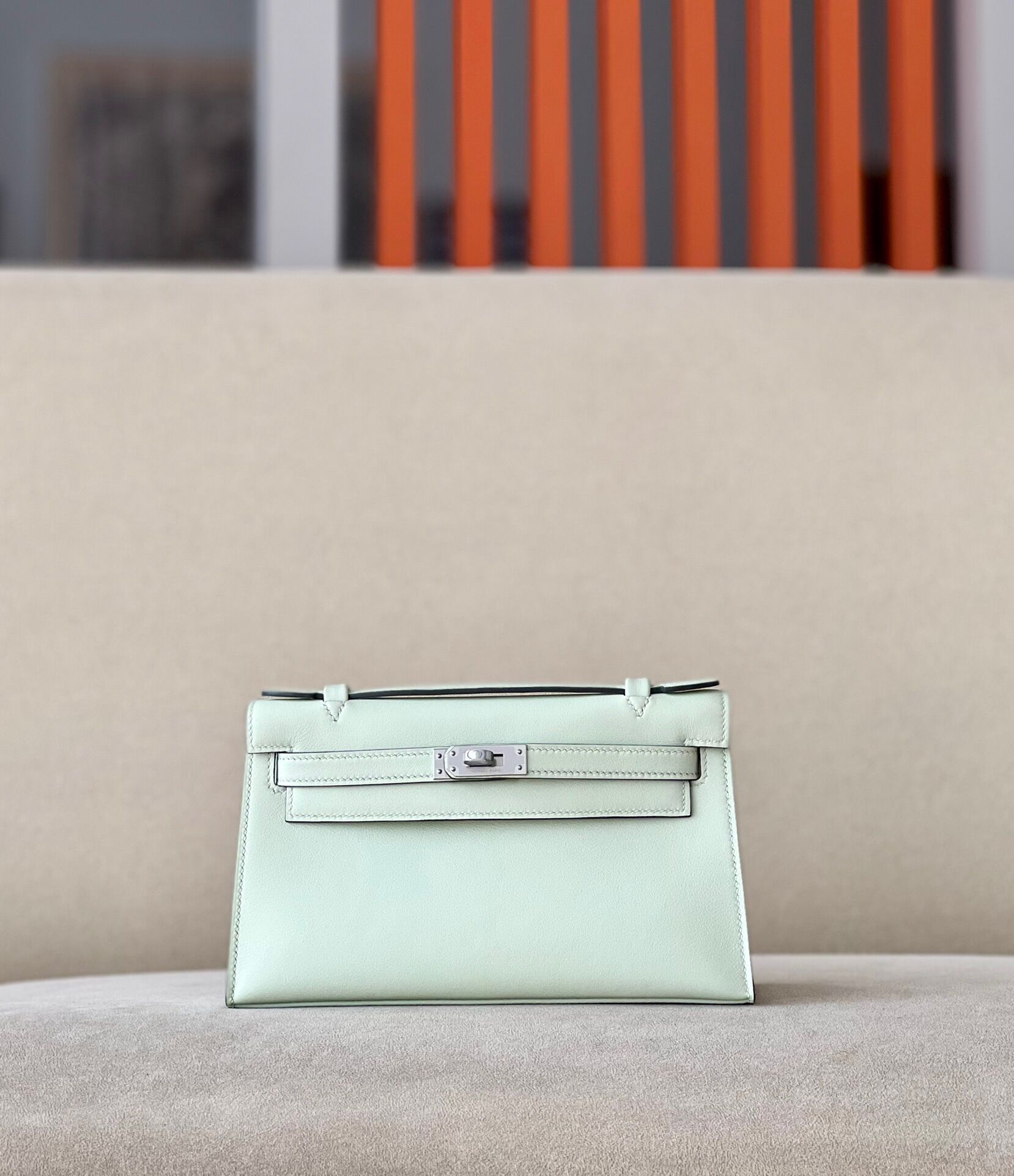 Hermes Kelly #0S Vert Fizz  22cm Swift