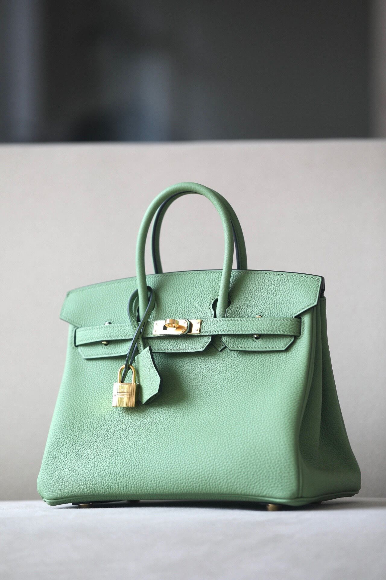 Hermes Birkin #31 Vert Criquet 25-35cm TOGO