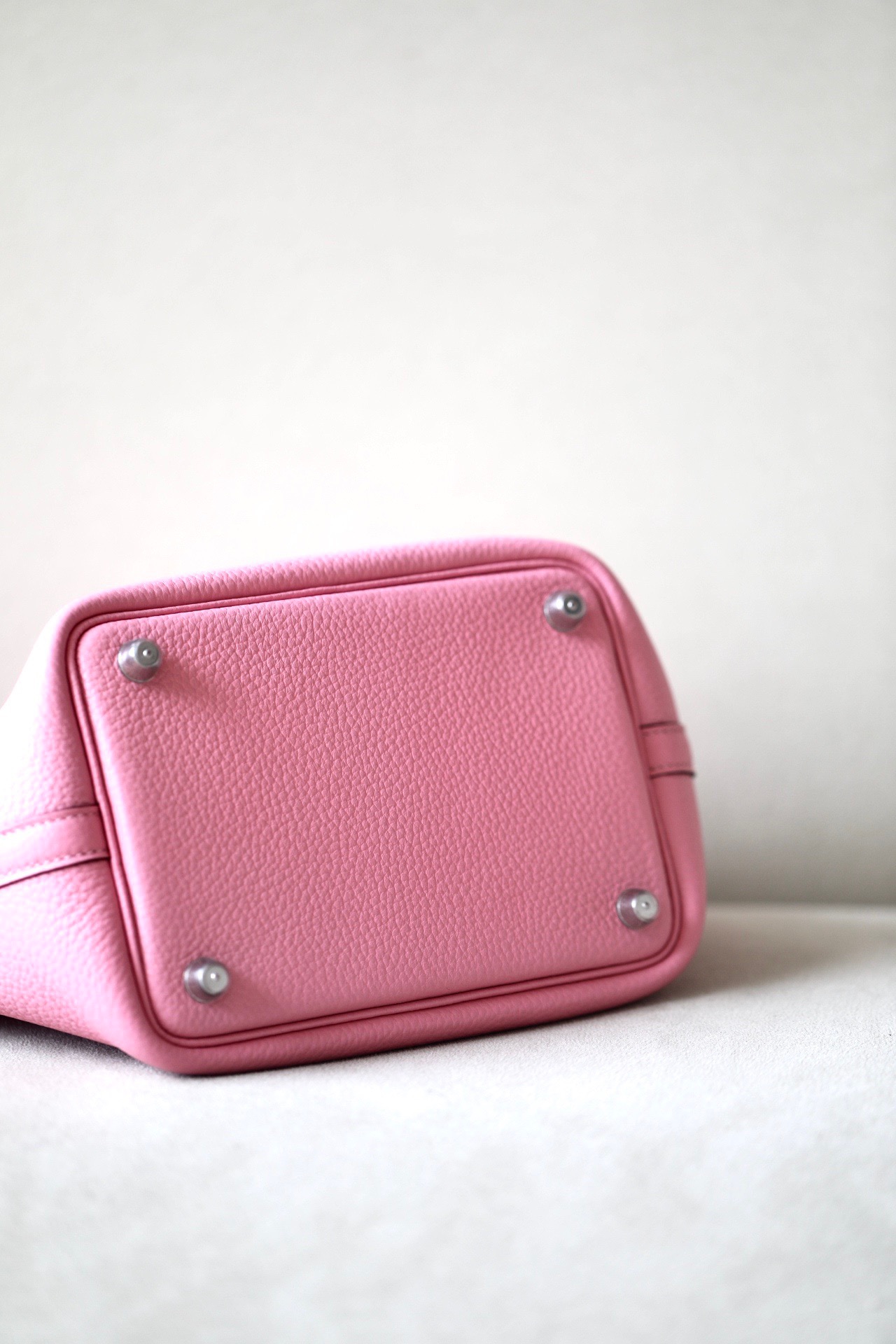 Hermes Picotin Ostrich skin with Togo #1Q Rose confetti 18-22cm