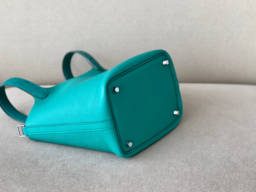 Hermes Picotin Ostrich skin with Togo #U1 Verone18-22cm