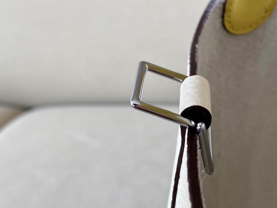 Hermes Picotin Ostrich skin with Togo #10 Craie 18-22cm