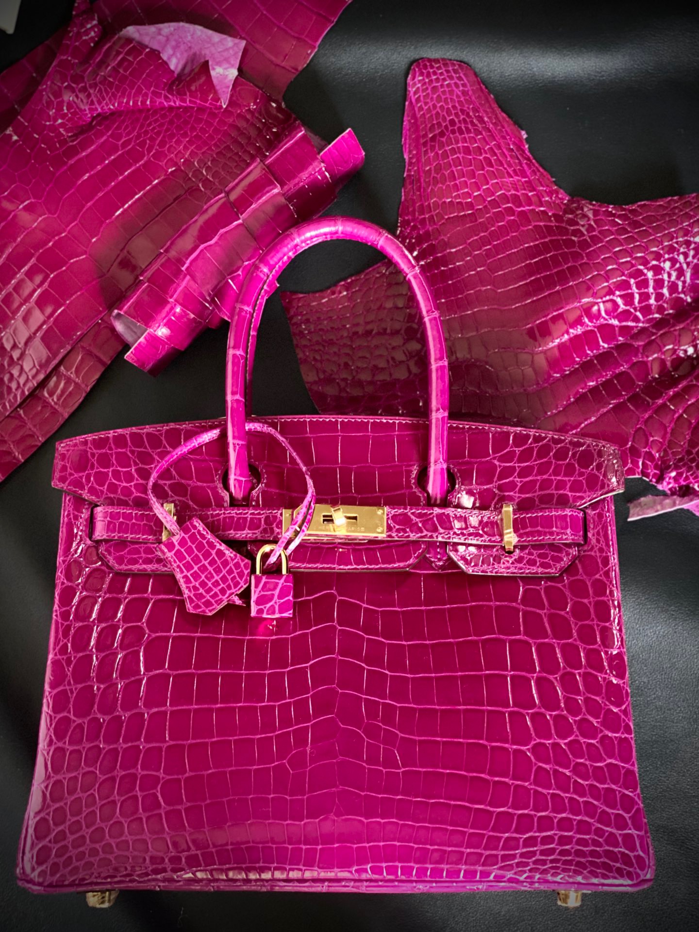 Crocodile skin #J5 Rose Scheherezade Birkin 25-35cm