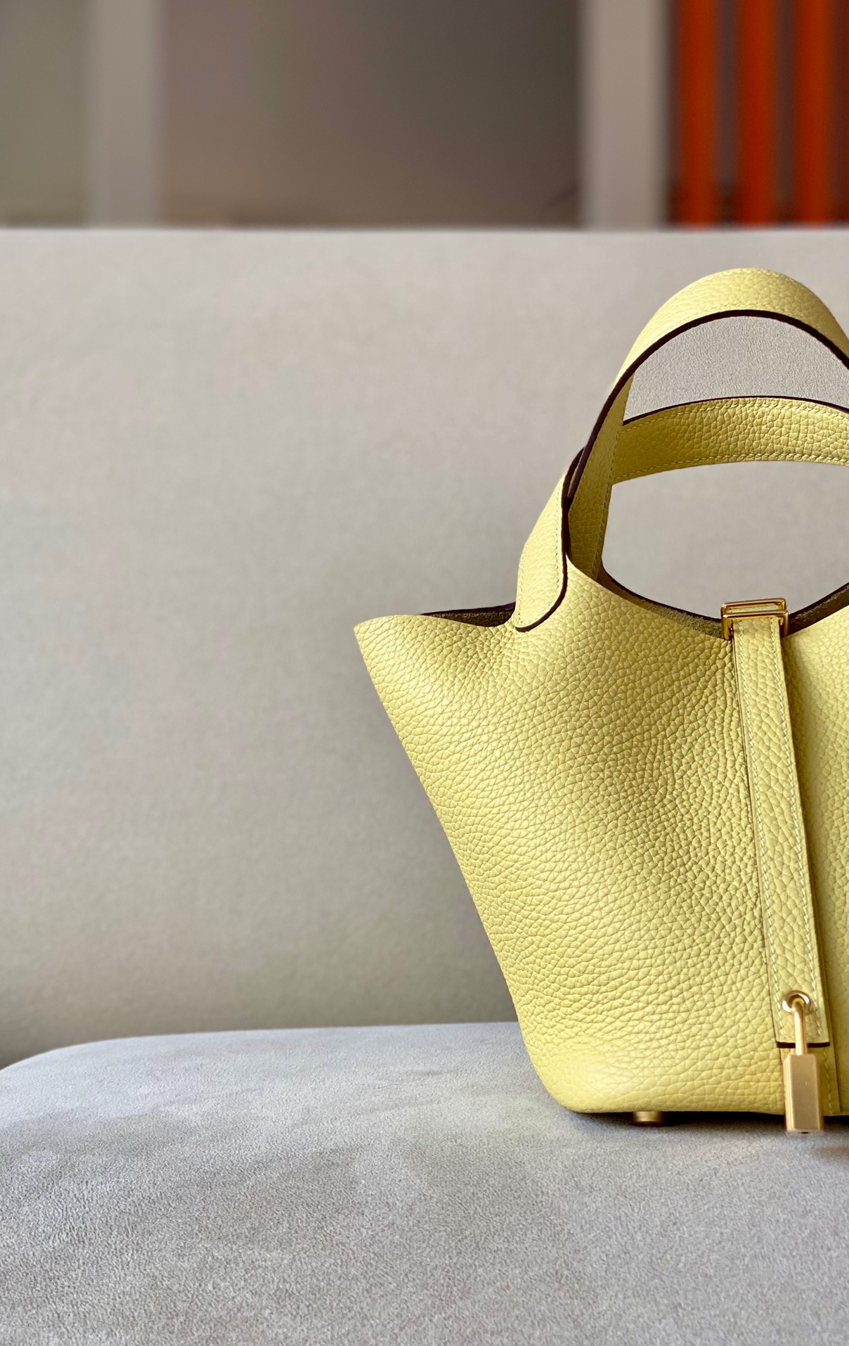 Hermes Picotin #1Z Jaune poussin 18-22cm TOGO