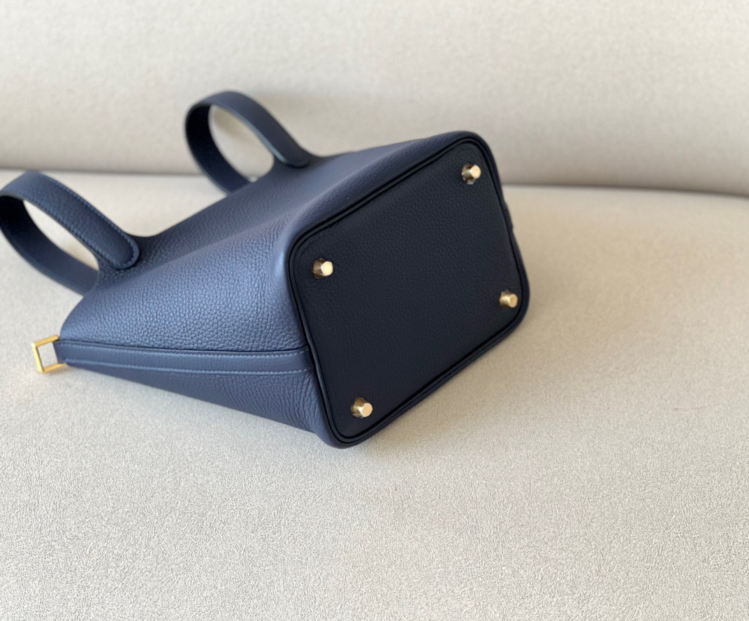 Hermes Picotin #73 Blue Sapphire 18-22cm TOGO