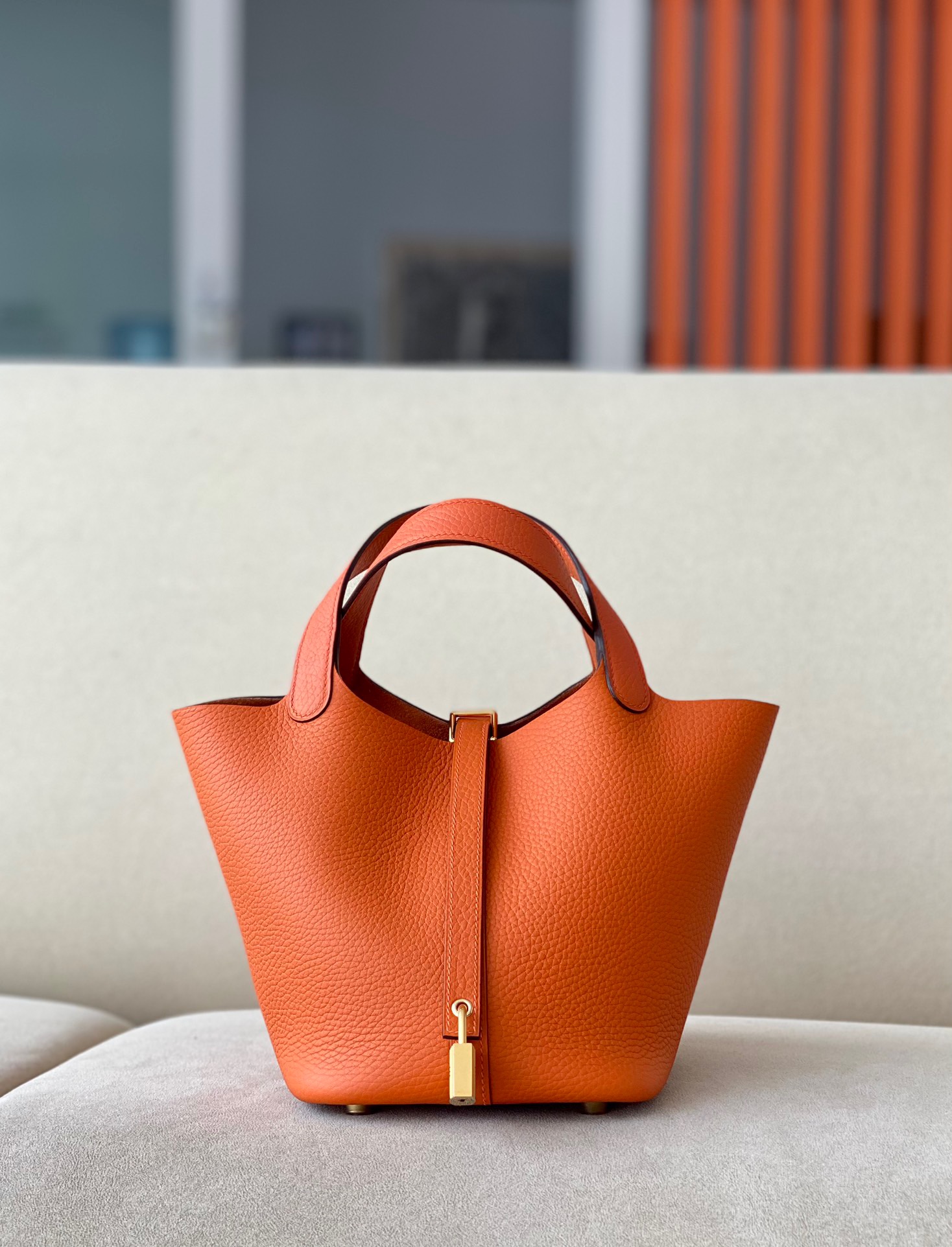 Hermes Picotin #93 Orange 18-22cm TOGO