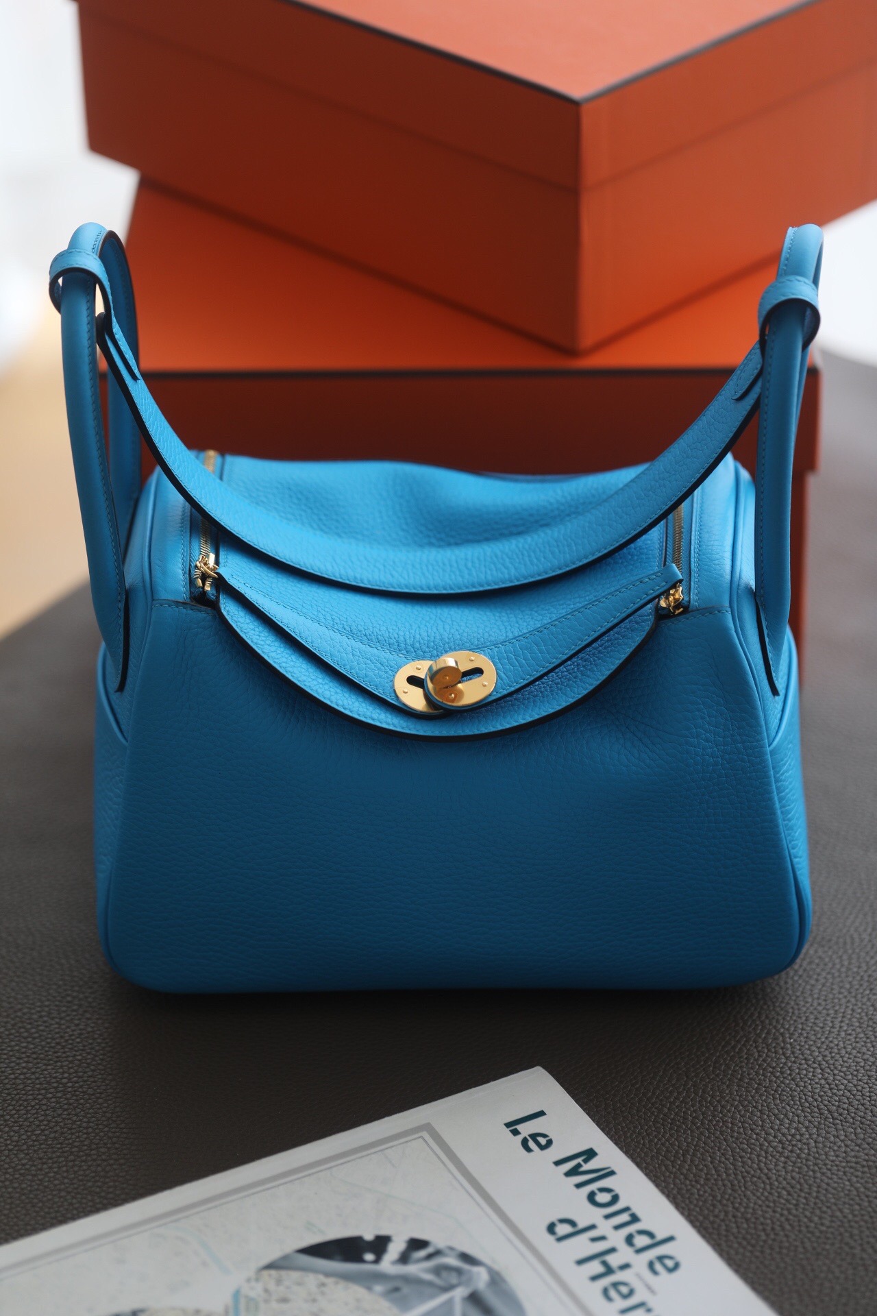 Hermes Lindy #2T Blue Paradise 19-26cm Togo