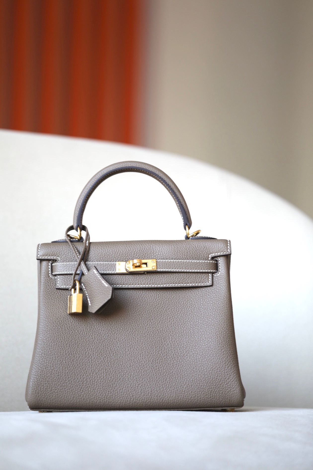 Hermes Kelly #18 Etoupe 25-32cm TOGO