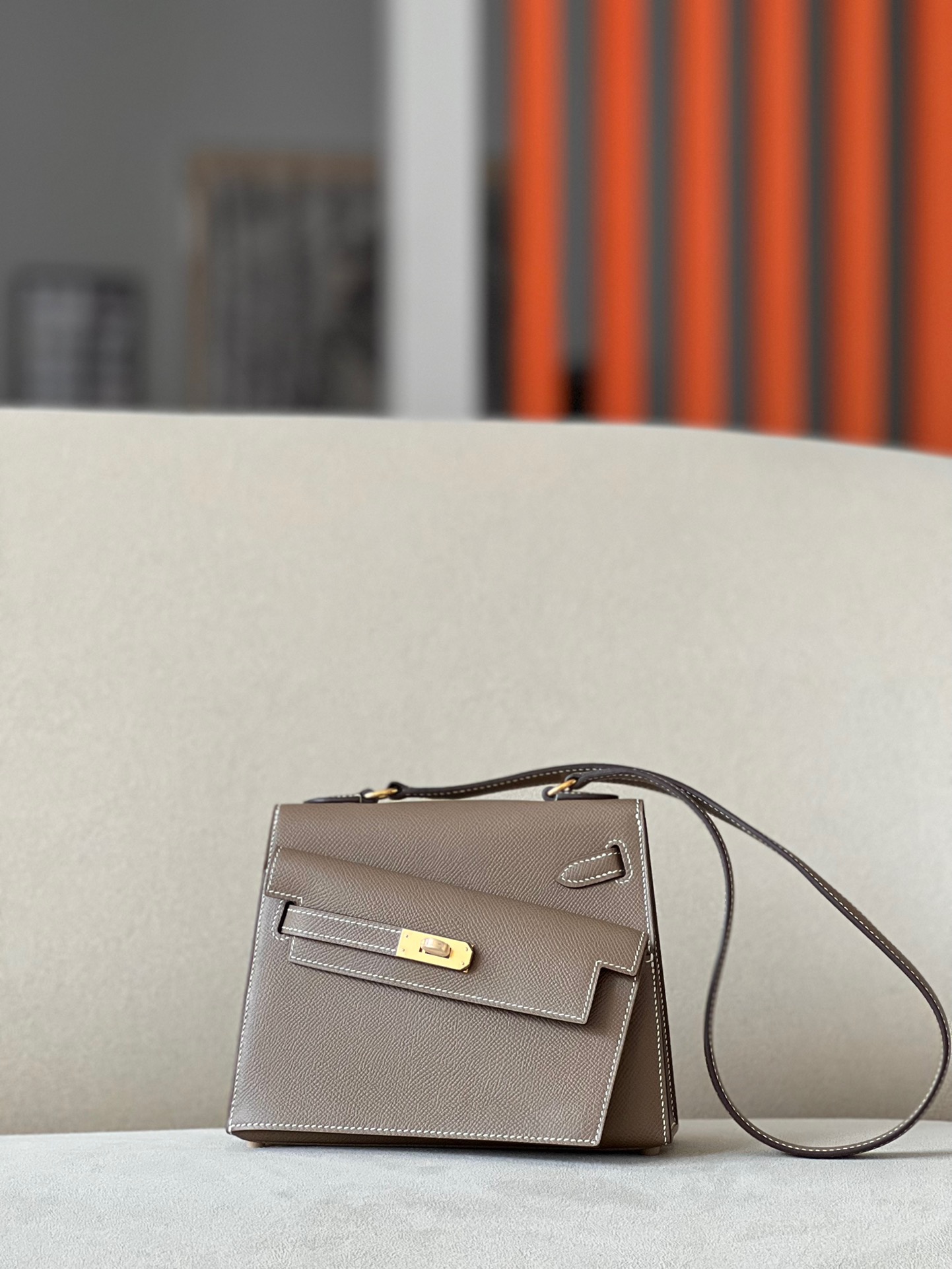 Hermes Kelly Desordre #18 Etoupe Epsom 20cm