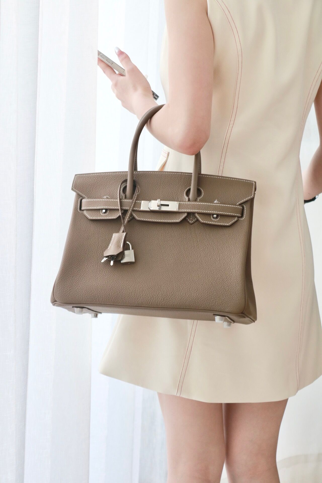 Hermes Birkin #19 Etoupe 25-35cm TOGO