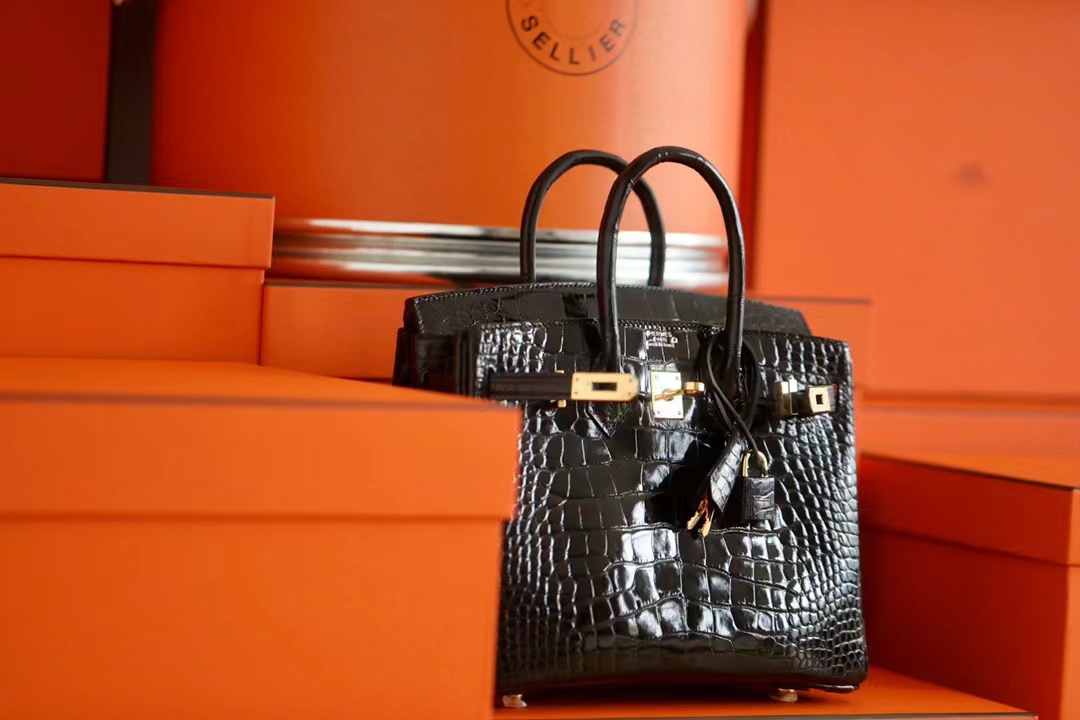 Crocodile skin Birkin #89 Nolr 25-28cm