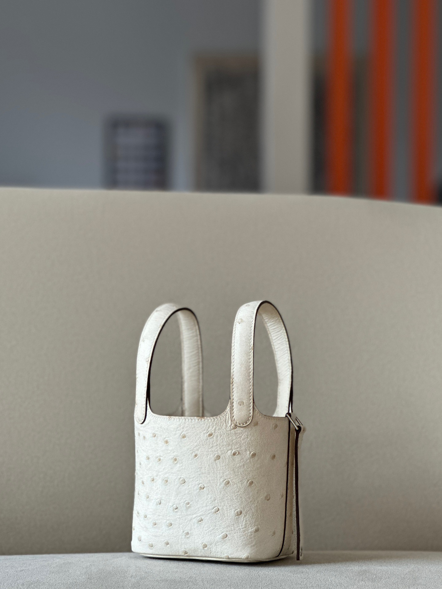 Hermes Picotin #10 Craie 18-22cm Ostrich