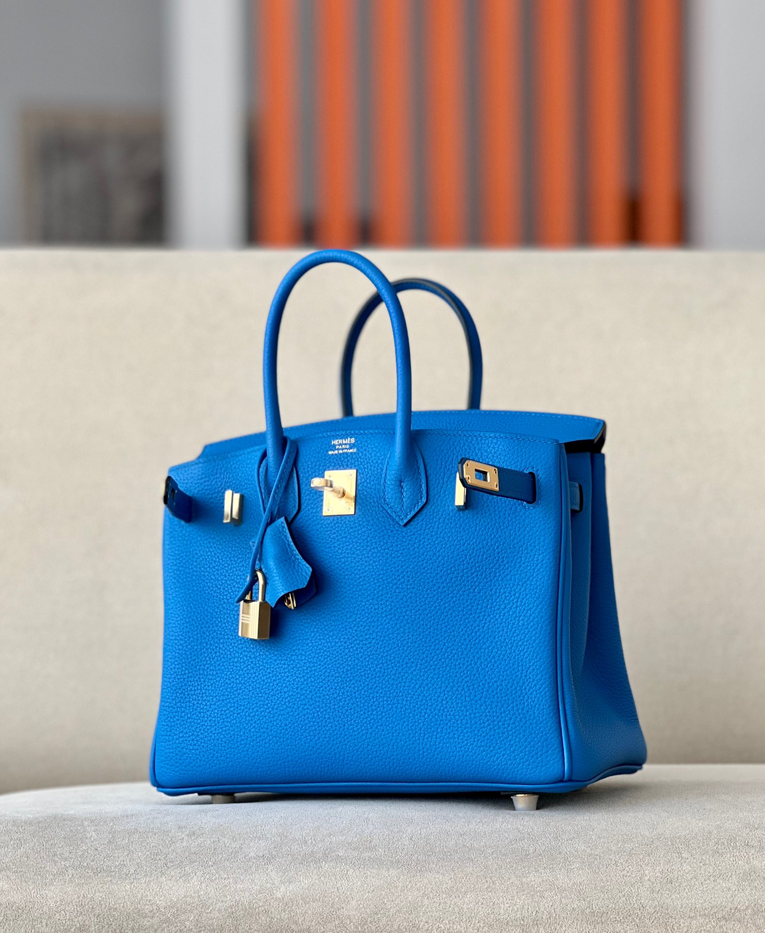 Hermes Birkin #T7 Blue hydra  25-35cm TOGO