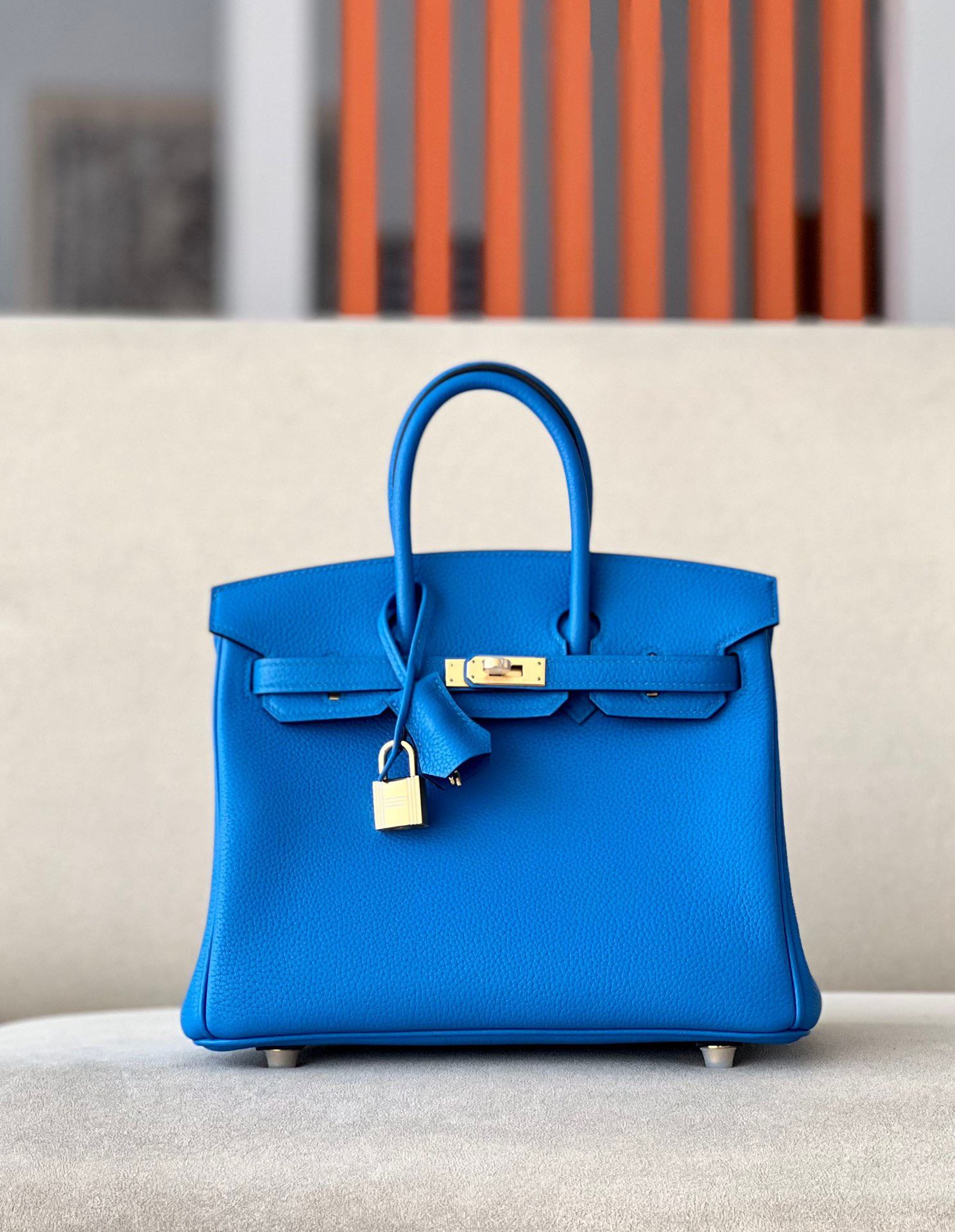 Hermes Birkin #T7 Blue hydra  25-35cm TOGO