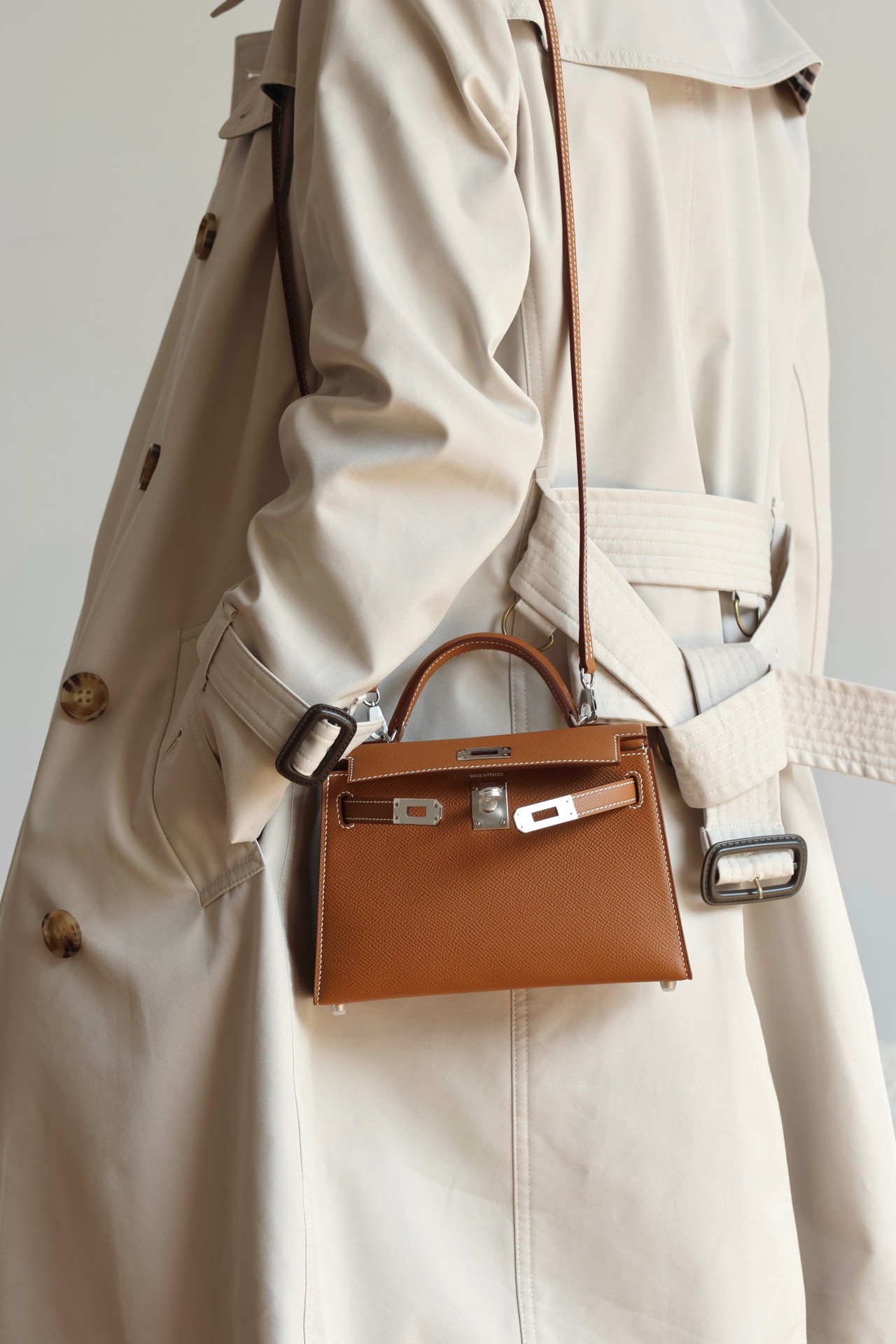 Hermes Mini Kelly #37 Gold Epsom