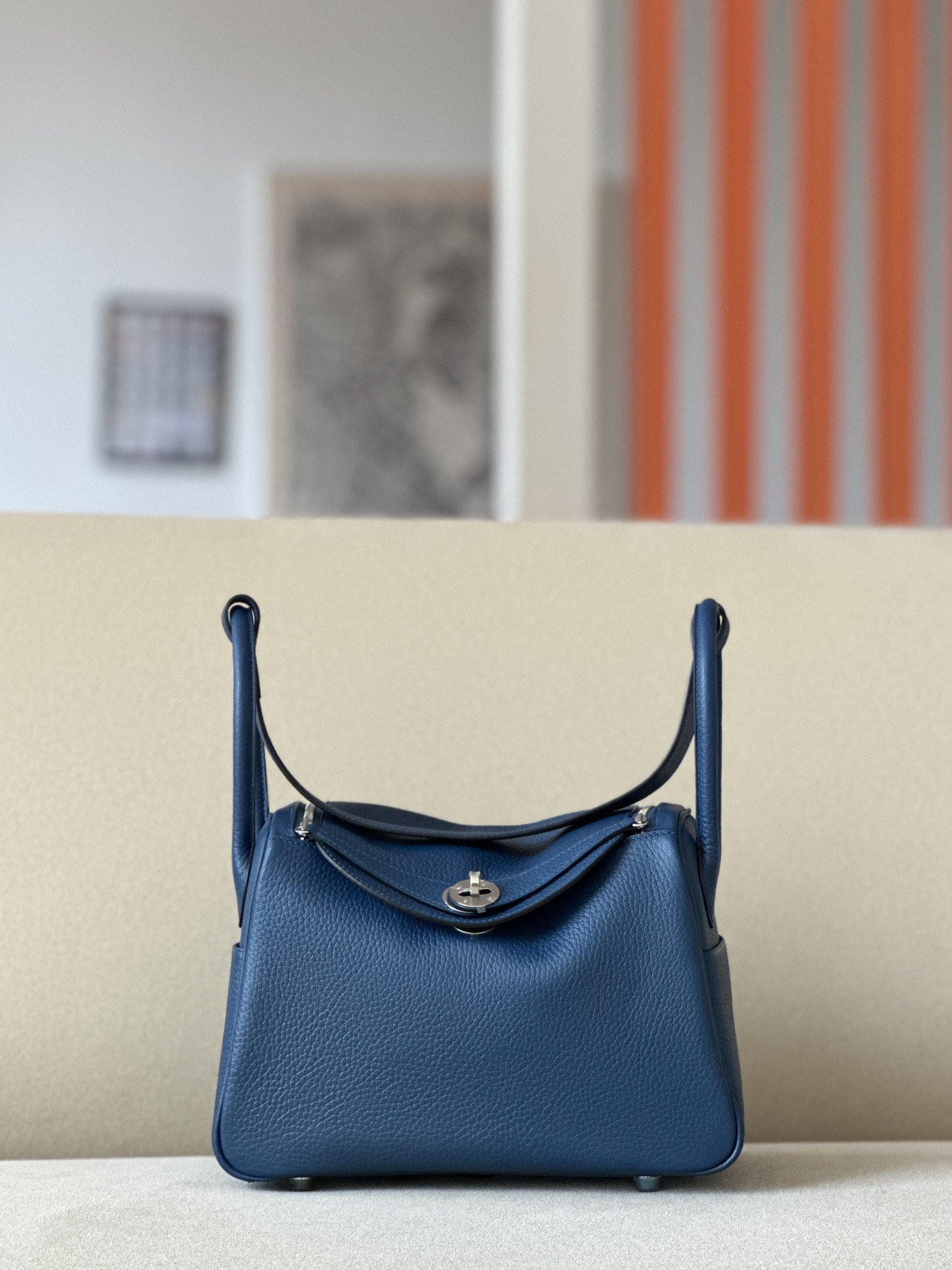Hermes Lindy #73 Blue Sapphire 19-26cm Togo