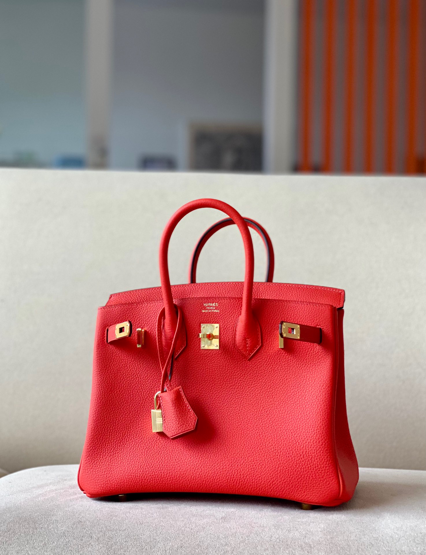 Hermes Birkin #S3 Rouge coeur 25-35cm TOGO