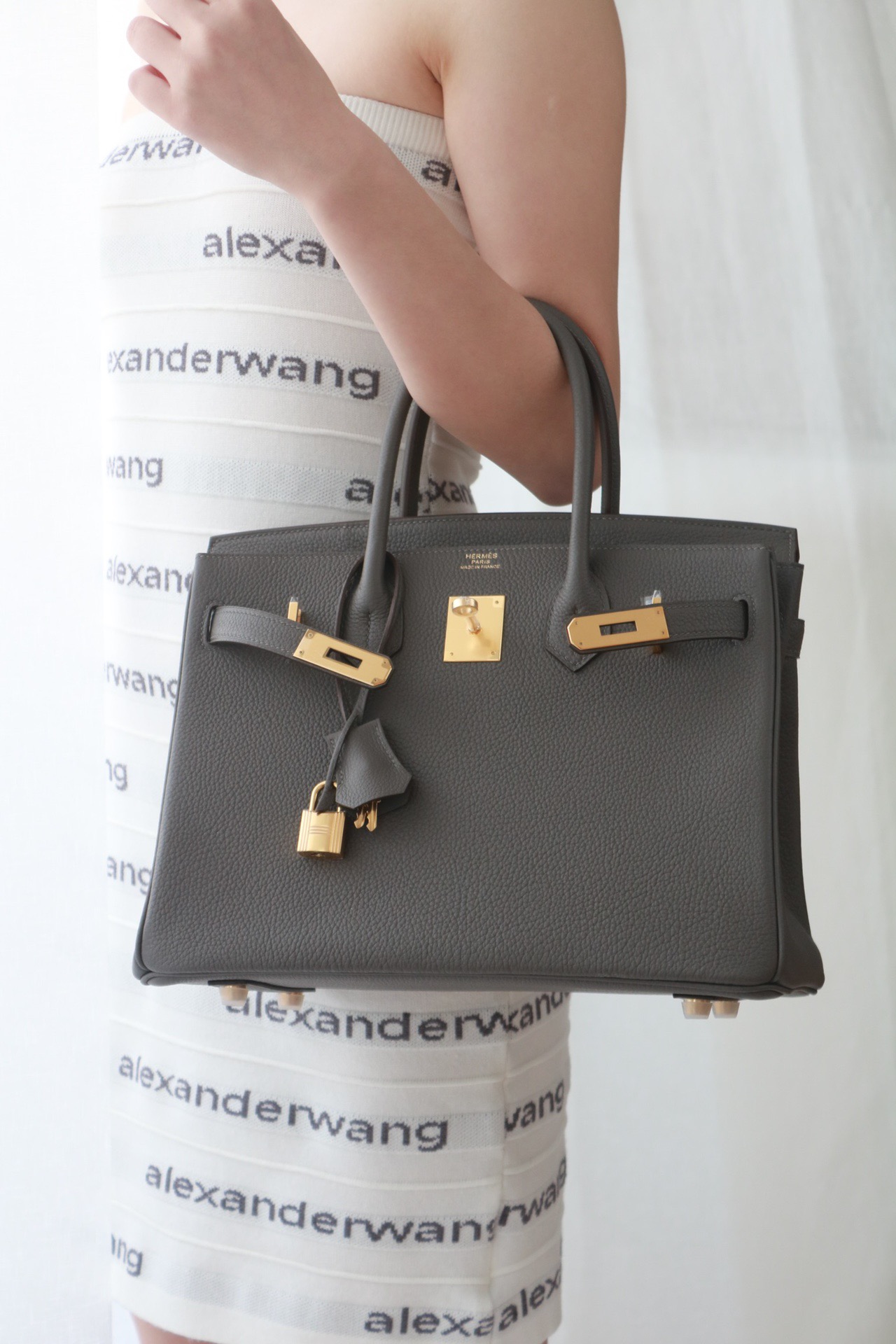 Hermes Birkin #8F Etain 25-35cm TOGO