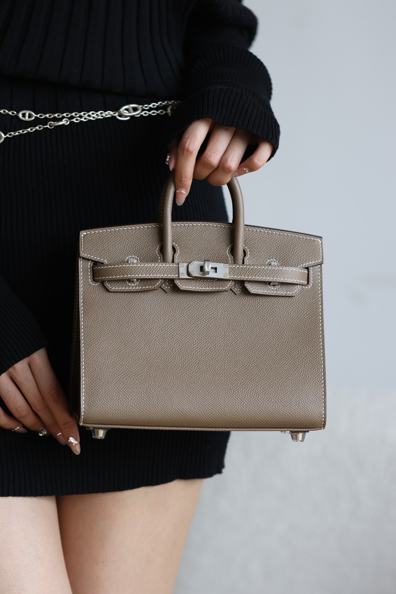 Hermes Birkin #18 Etoupe 25-30 Espom