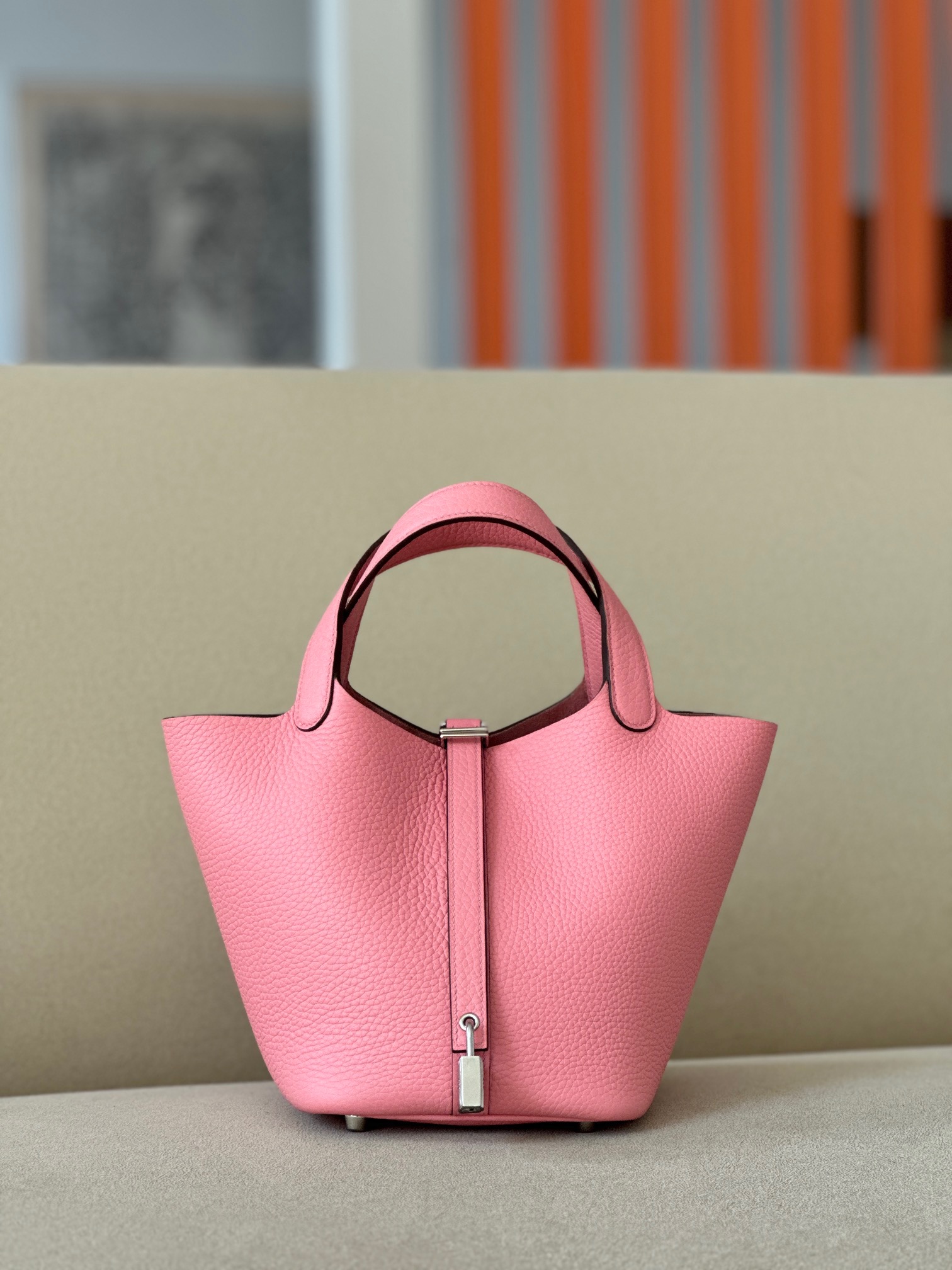Hermes Picotin #1Q Rose confetti 18-22cm TOGO