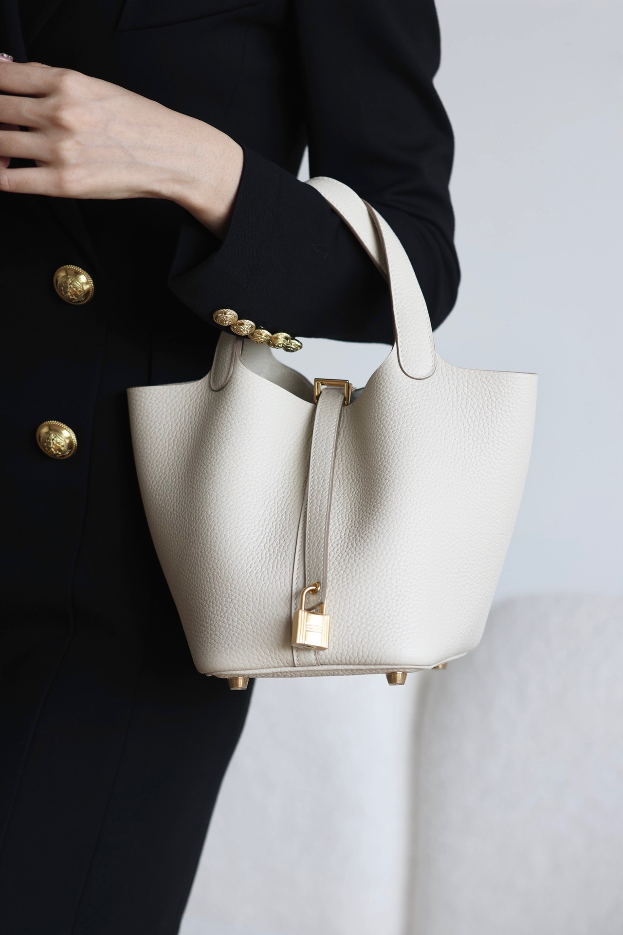 Hermes Picotin #10 Craie 18-22cm TOGO