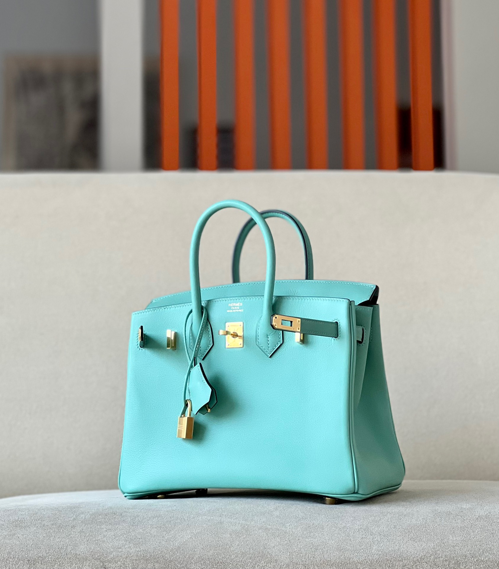 Hermes Birkin #3P Blue Aroll 25-35cm Switf