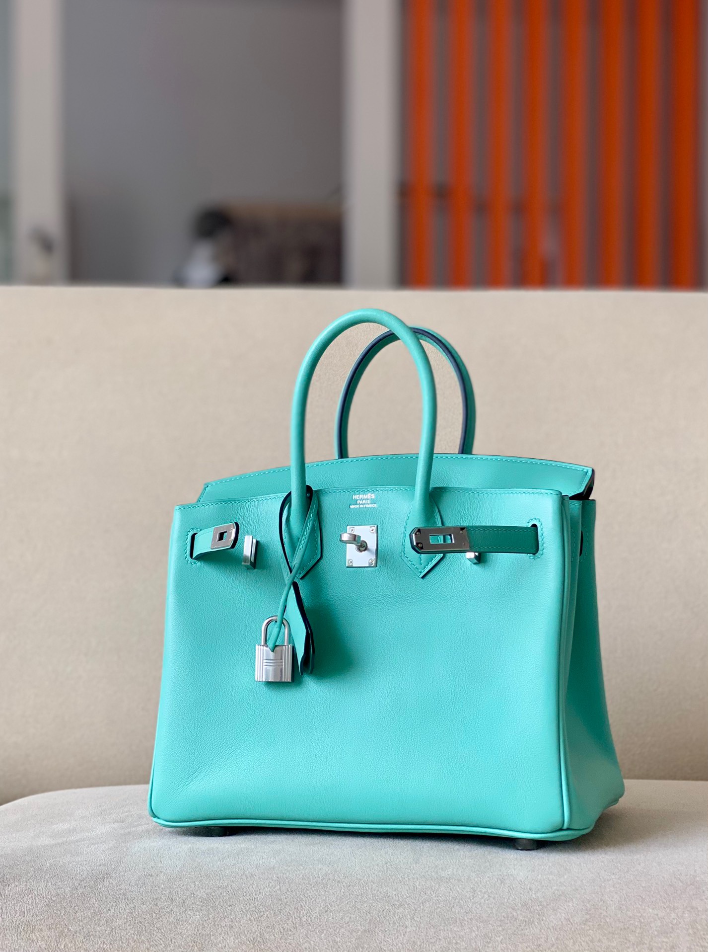 Hermes Birkin #3P Blue Aroll 25-35cm Switf