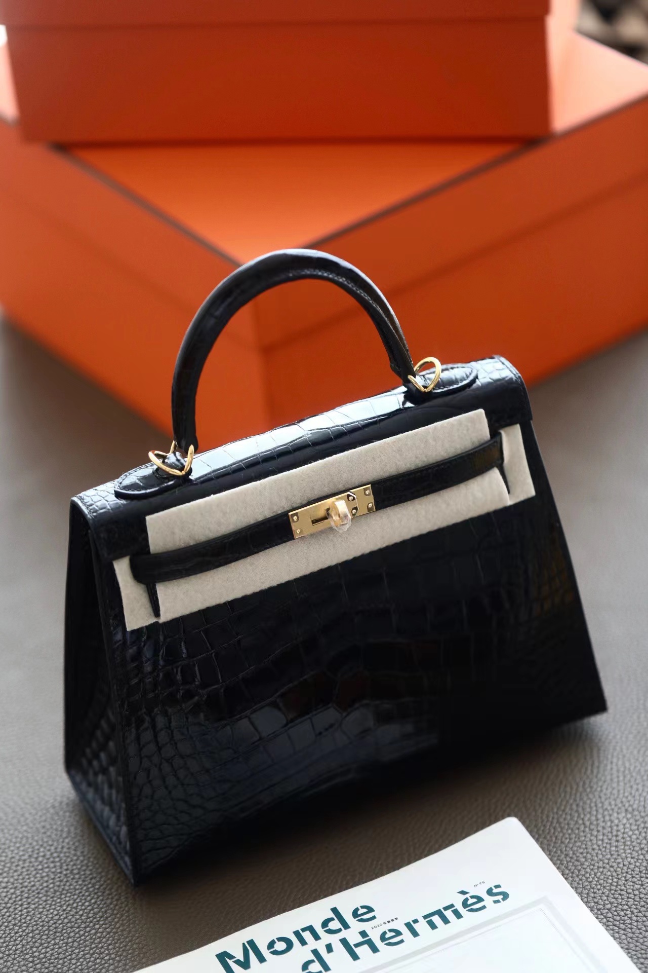 Crocodile skin Kelly #89 Nolr 25-30cm