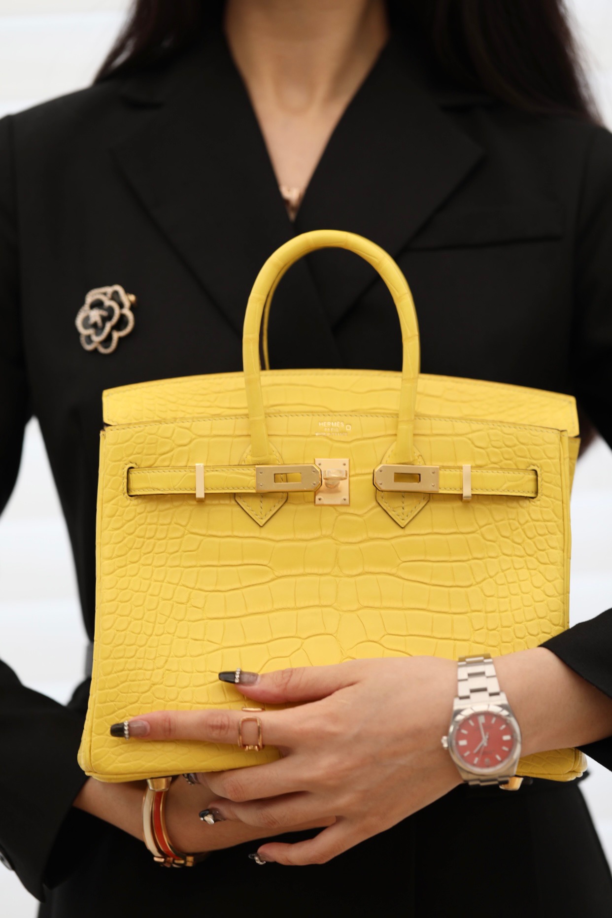 Crocodile skin #M9 Mimosa  Birkin 25-3cm