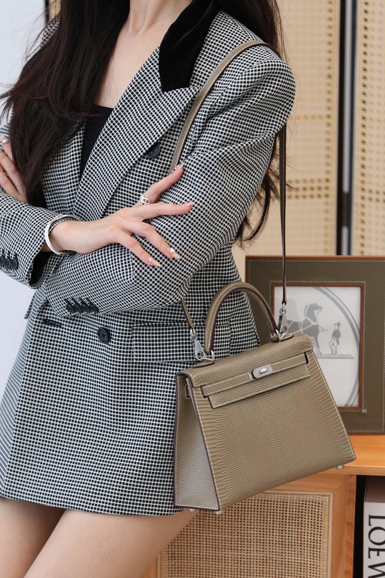 Lizard skin #17 Ficelle Kelly 25-28cm