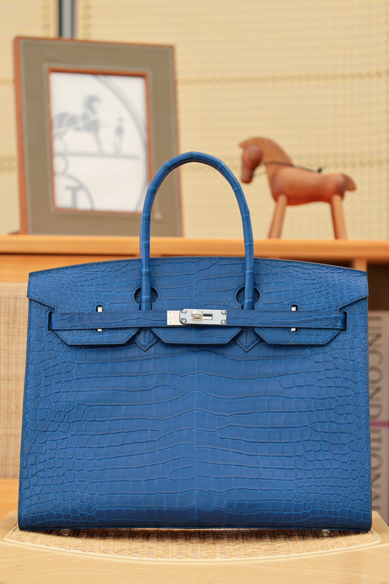 Crocodile skin #V17 Blue Zellige  Birkin 25-35cm